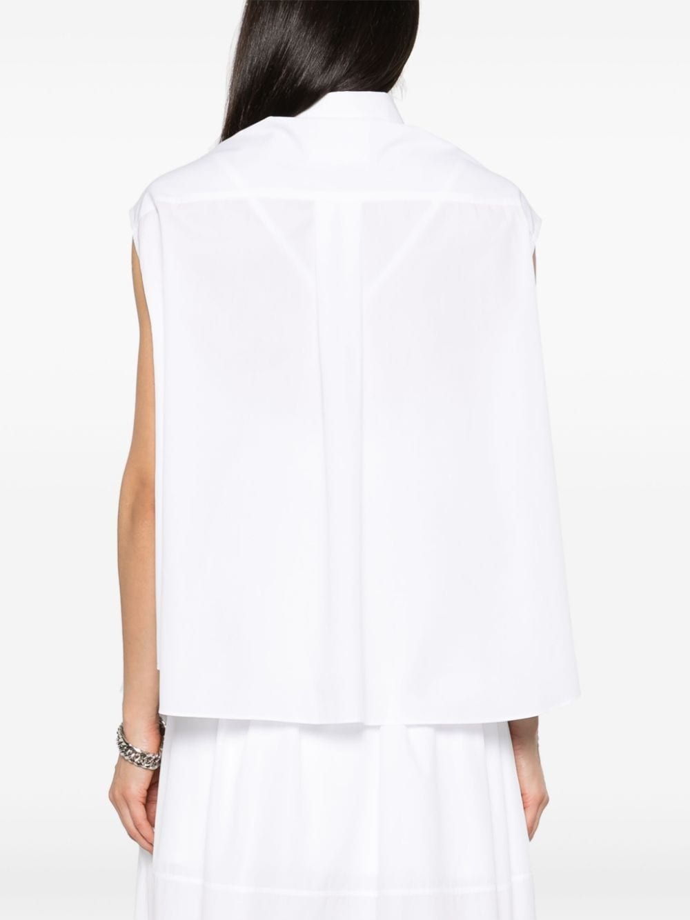 layered-design blouse - 4