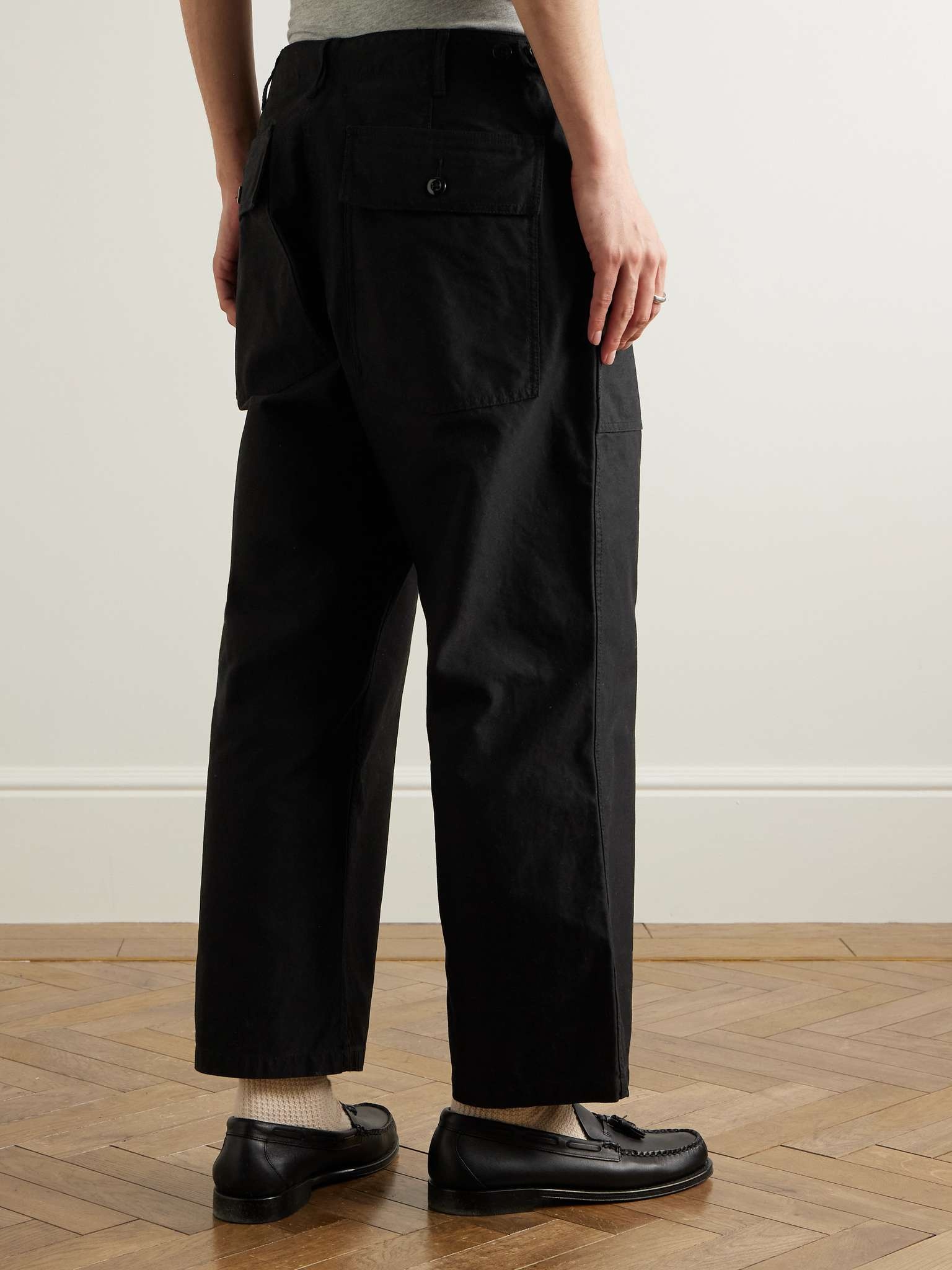 Wide-Leg Cotton Trousers - 8