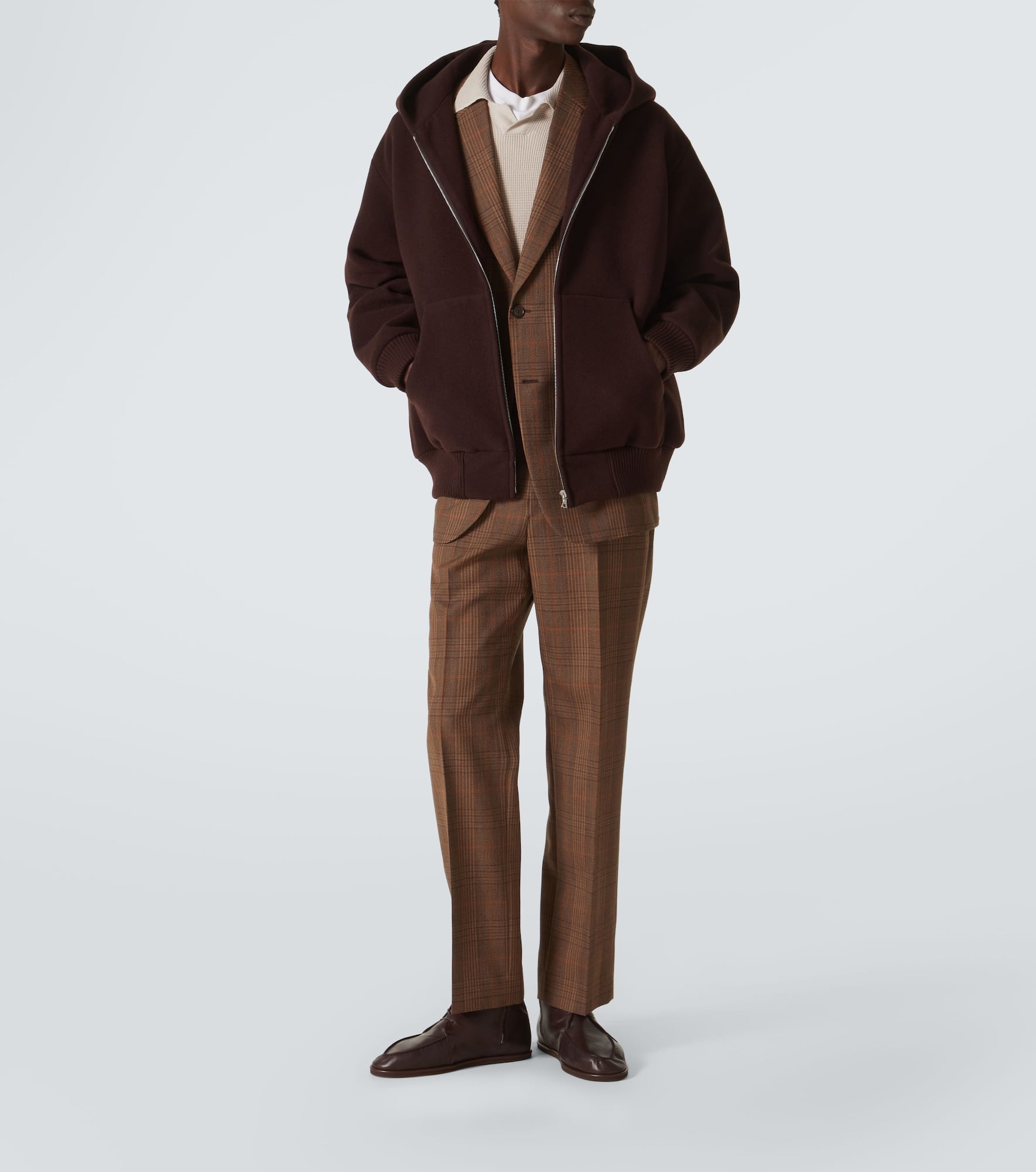 Oversized wool pile hoodie - 2