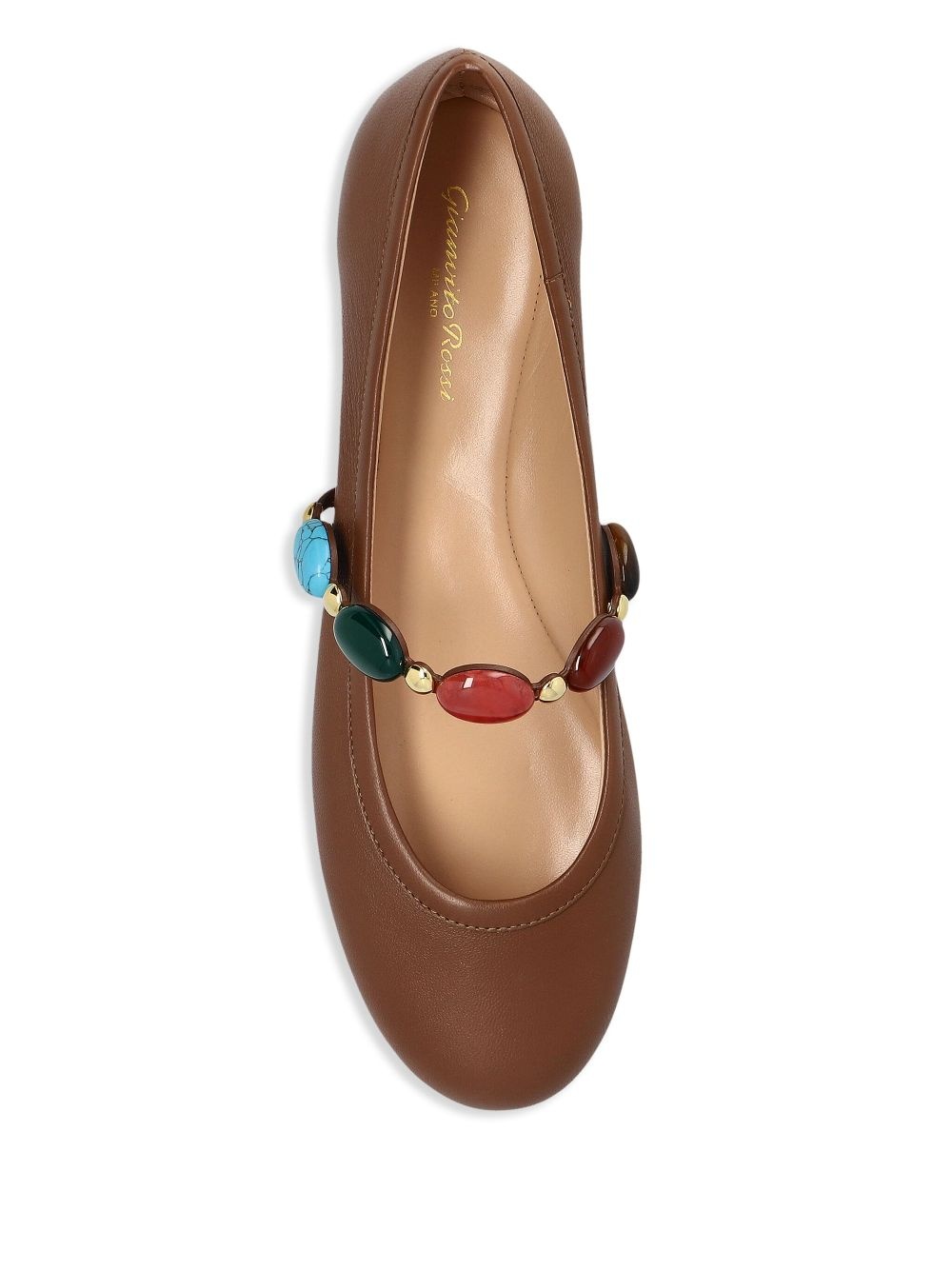 leather ballerina shoes - 4