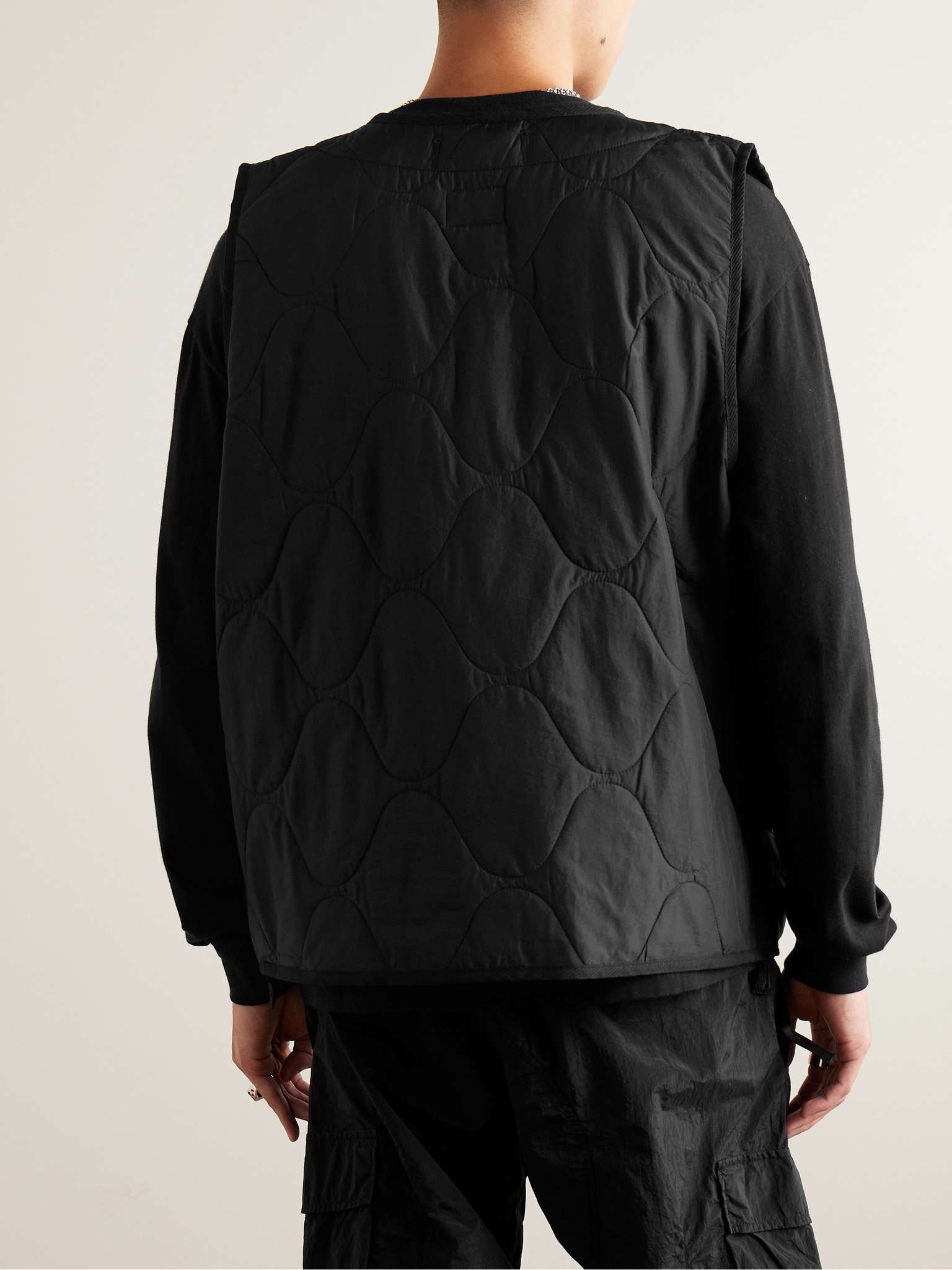 Logo-Embroidered Quilted Padded Ripstop Gilet - 3
