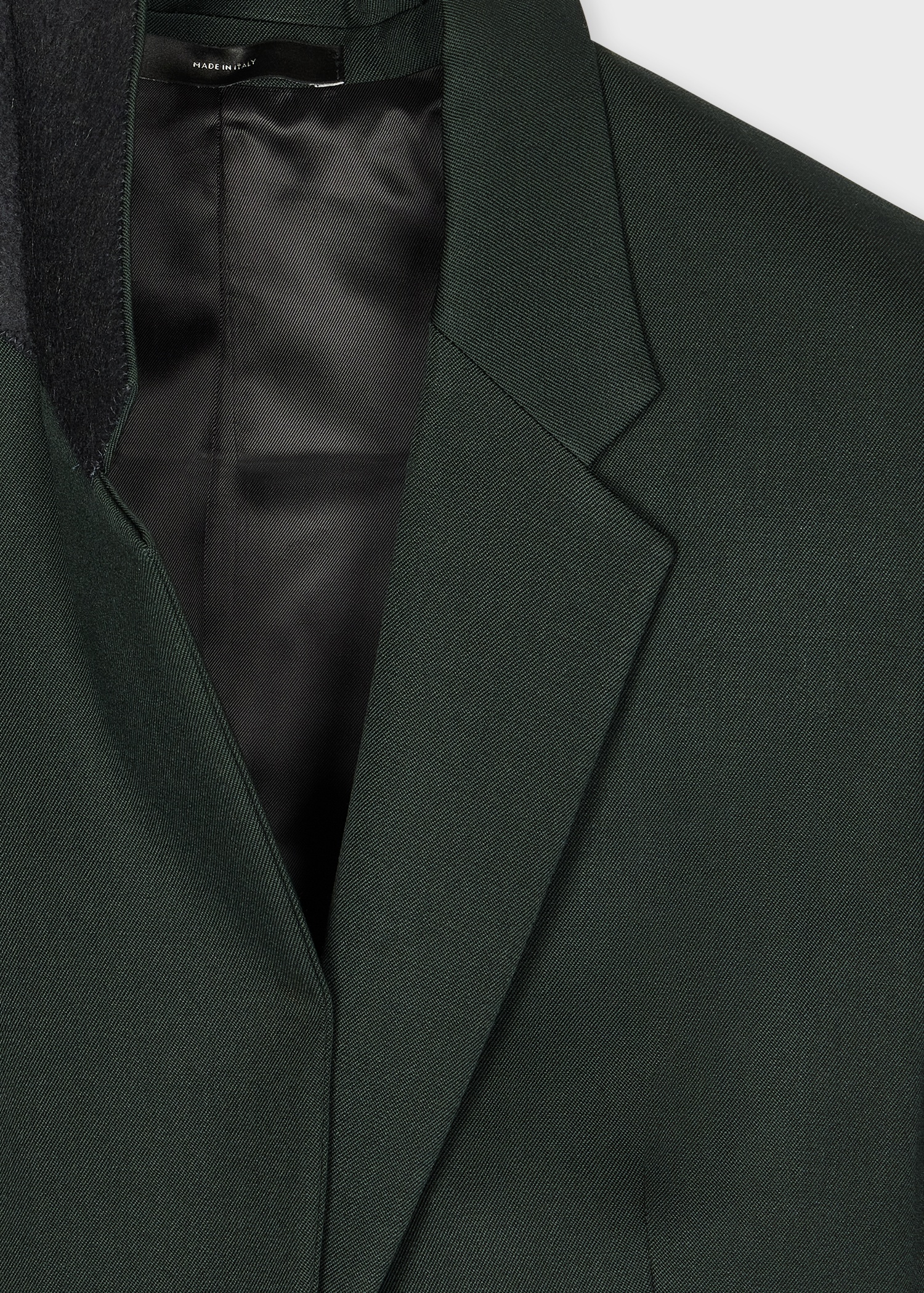 Women's Dark Teal One-Button Wool Blazer - 2