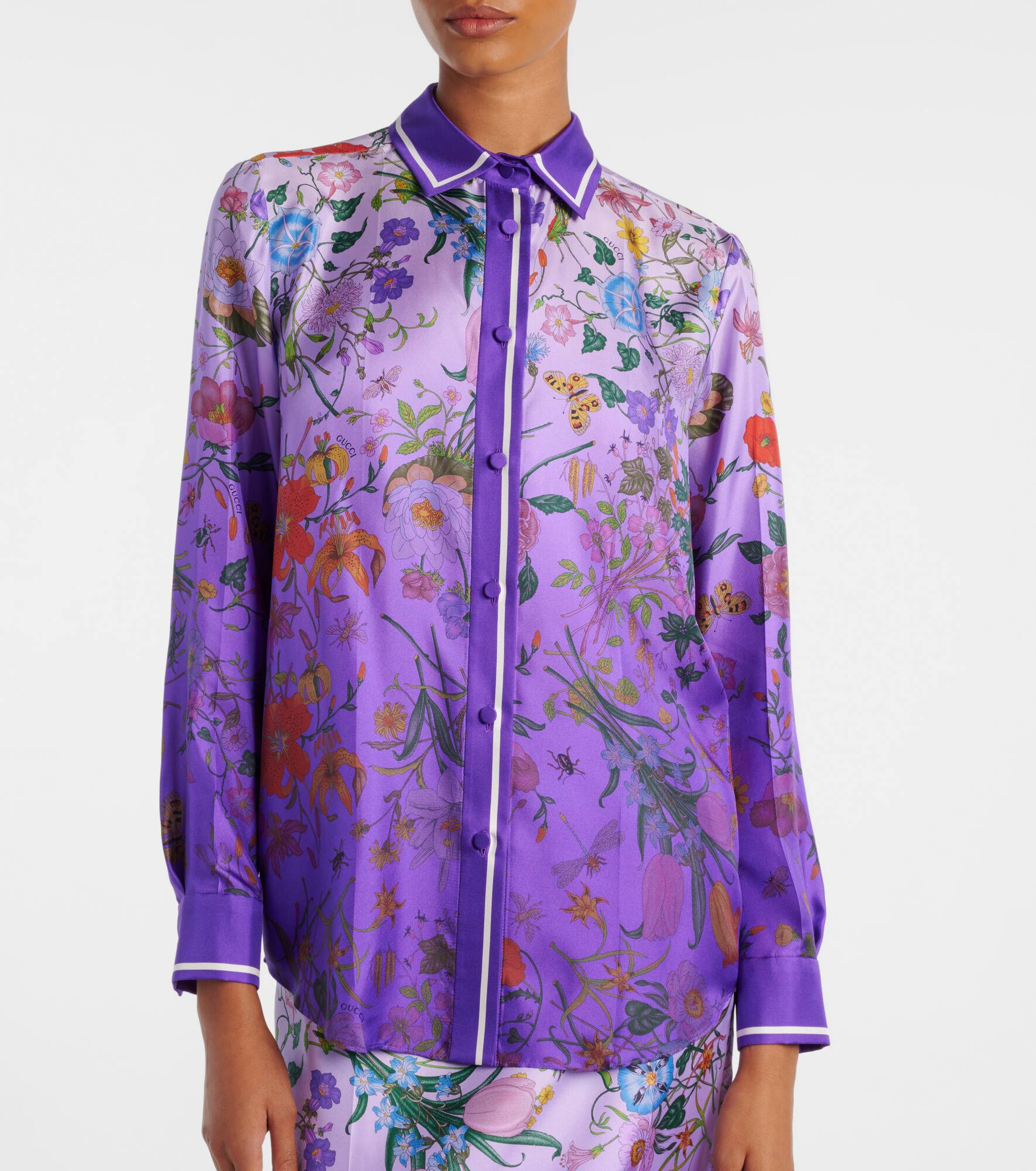 Floral silk shirt - 6