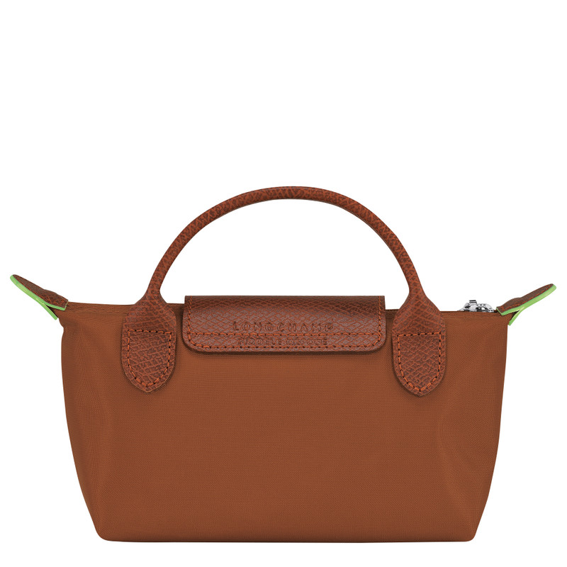 Le Pliage Green Pouch with handle Cognac - Recycled canvas 4