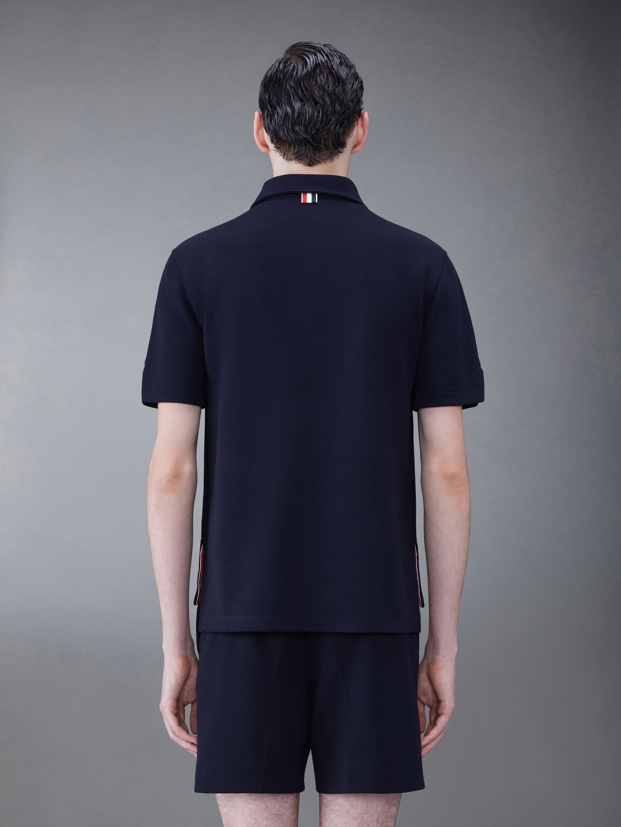 stripe-trim piqué polo shirt - 2