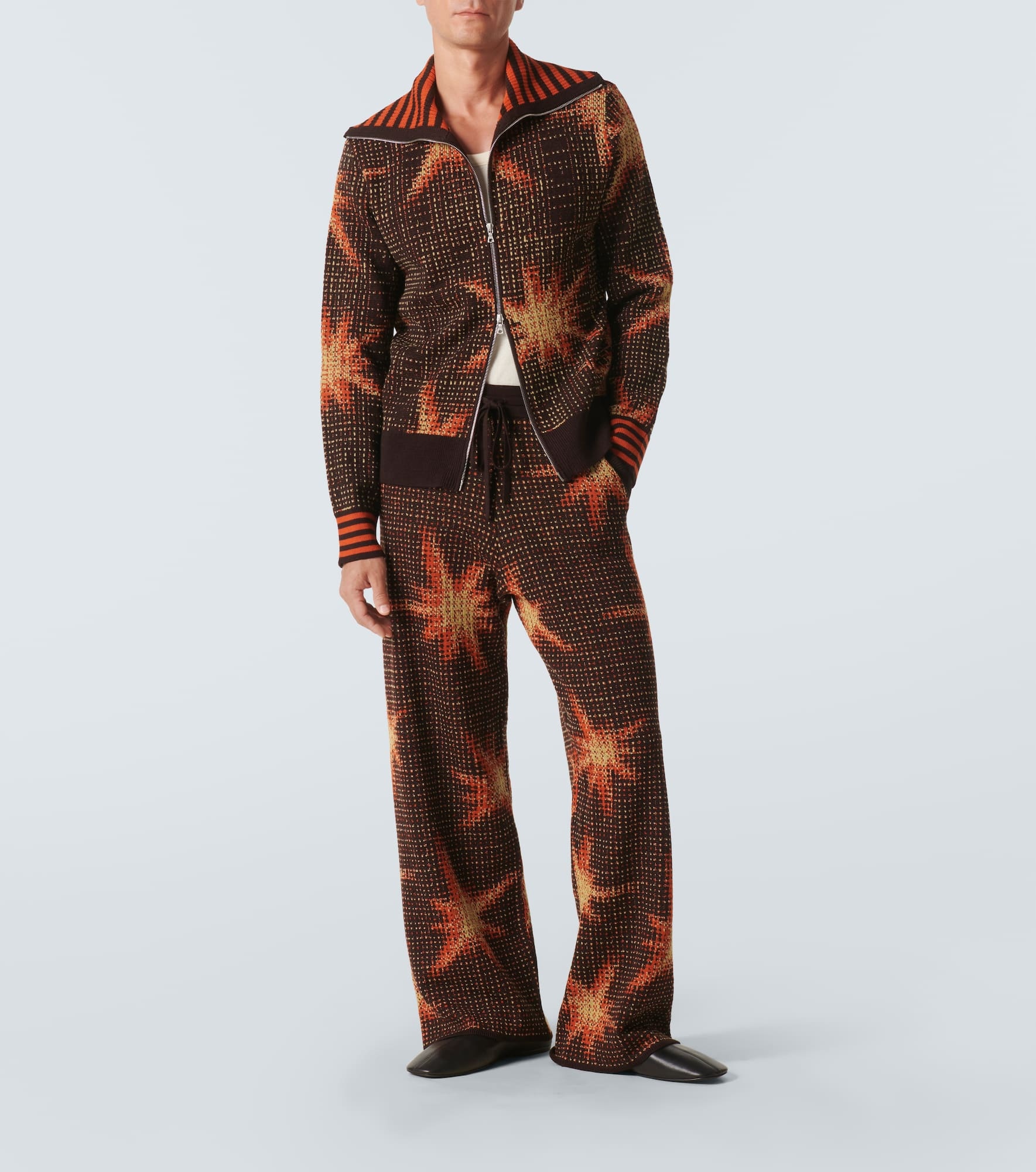 Printed wool-blend sweatpants - 2