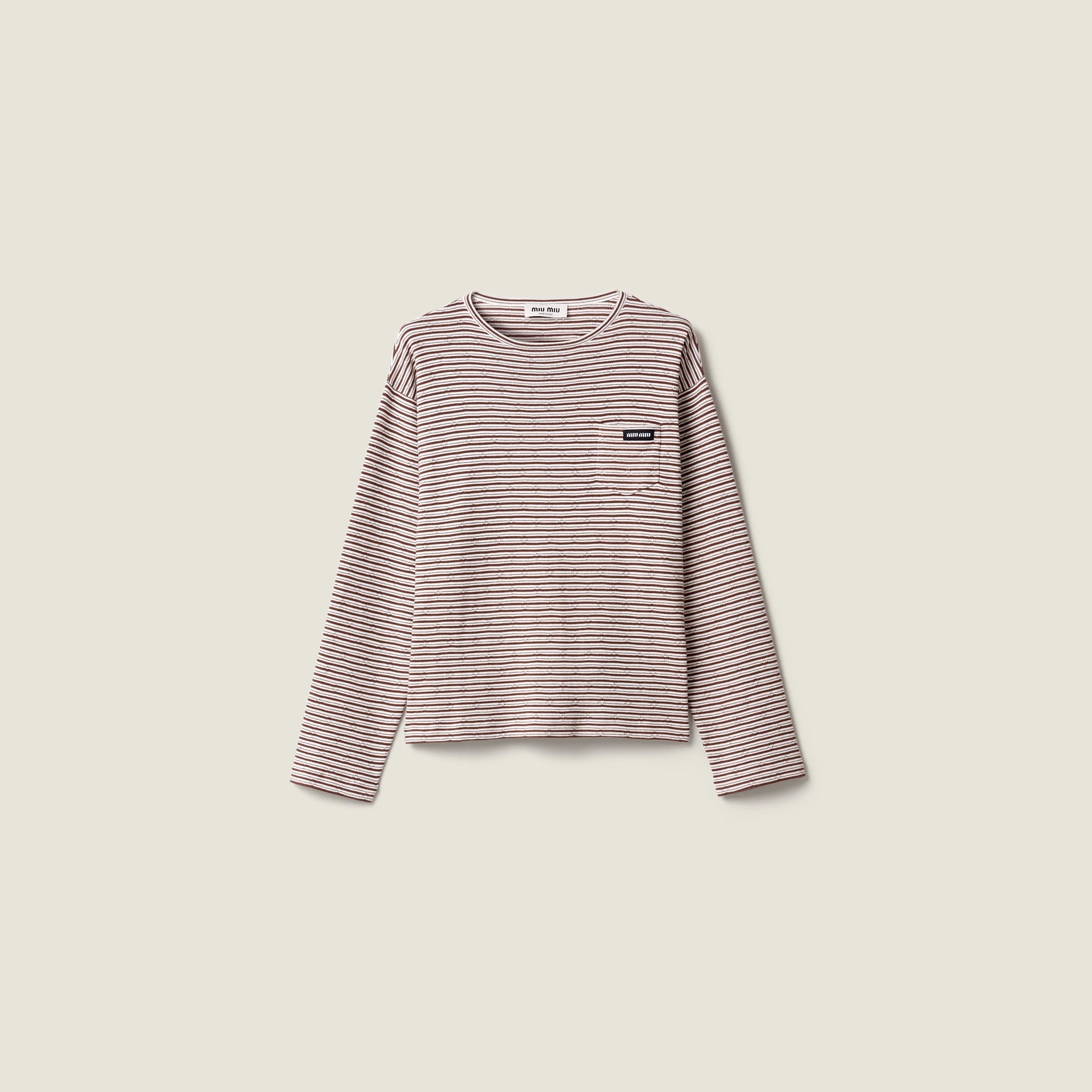 Cotton, cashmere and silk crew-neck knit sweater - 1