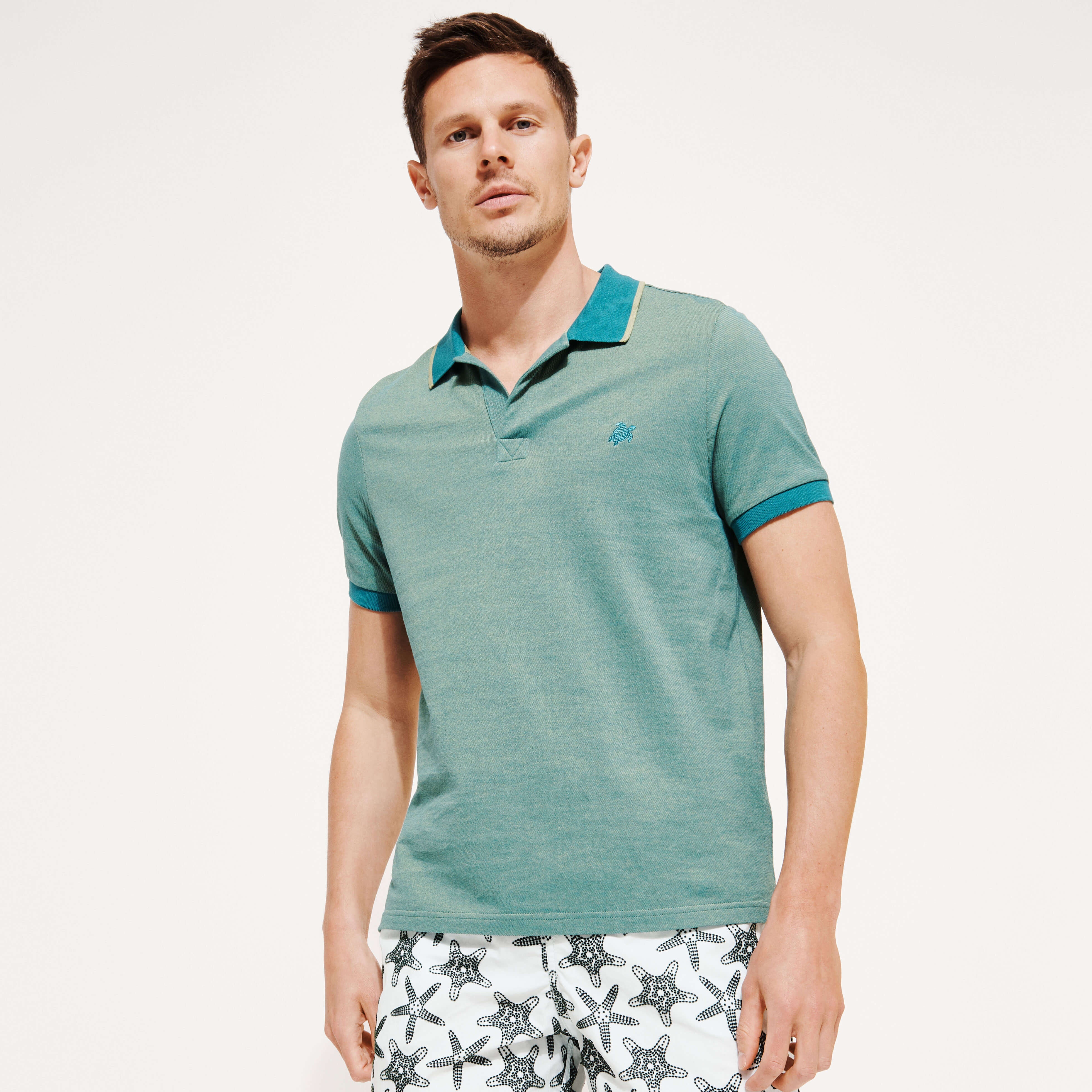 Men Changing Cotton Pique Polo Shirt Solid - 3