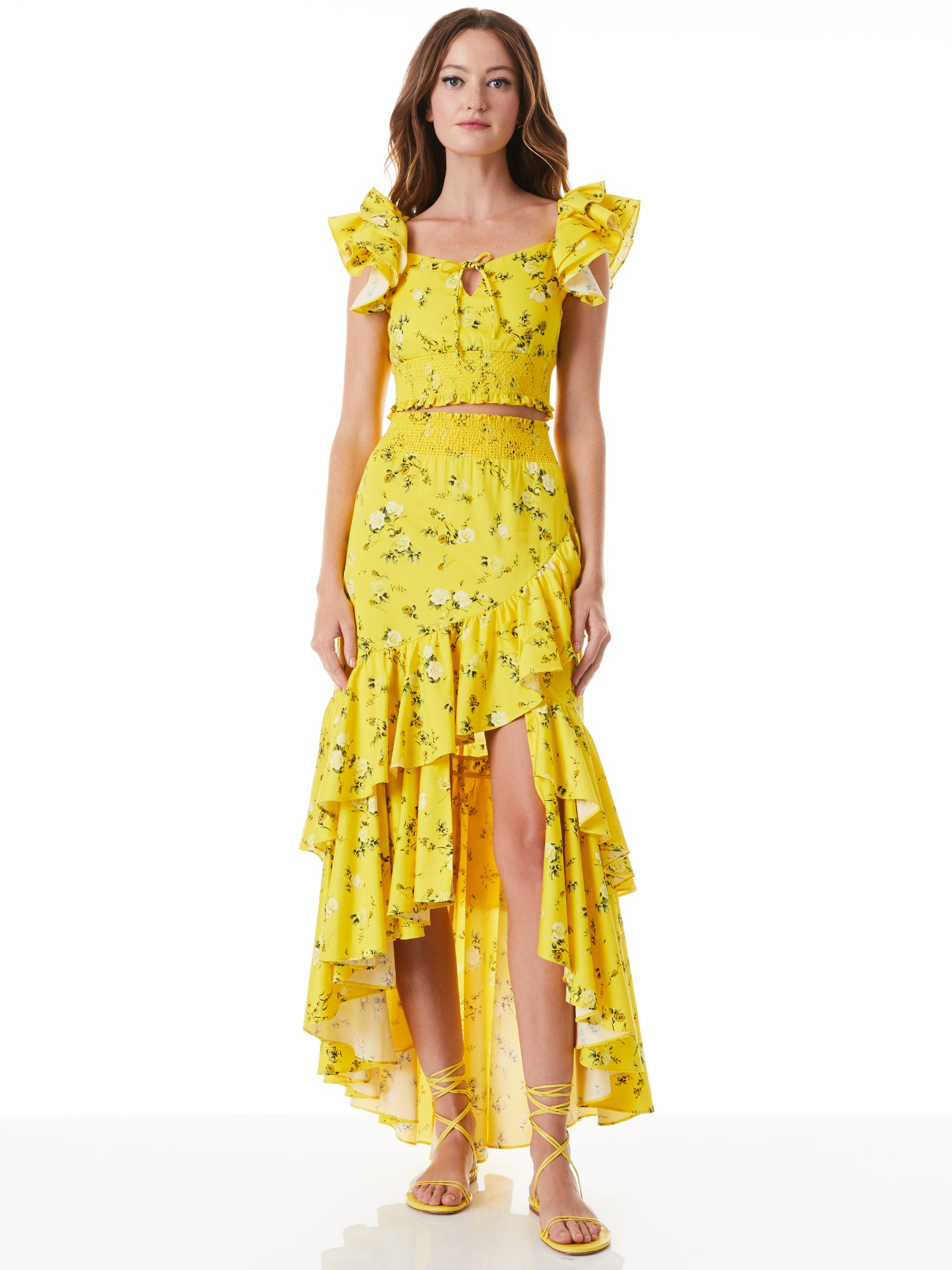 CRISTINA WRAP RUFFLE SKIRT - 4