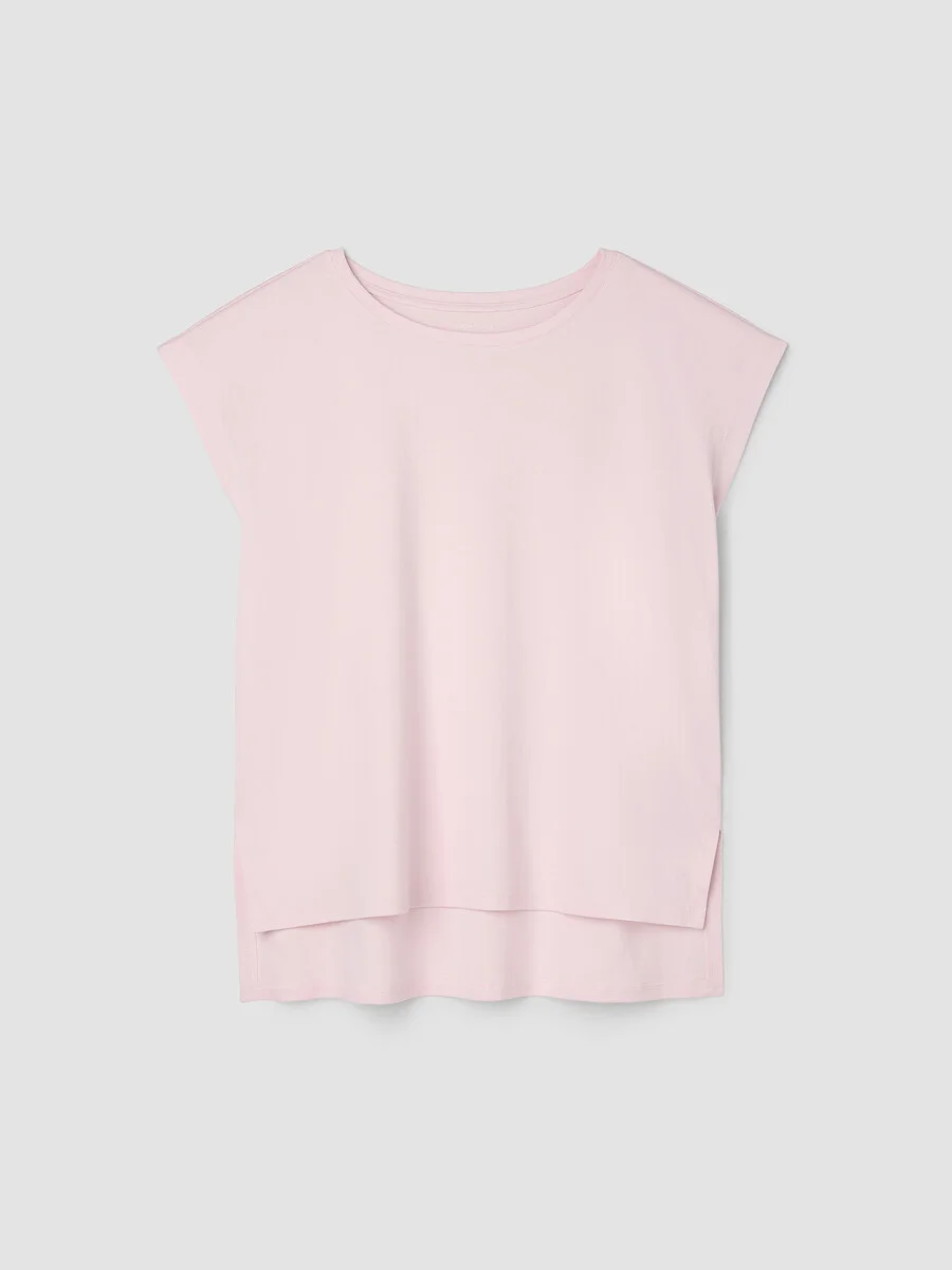 Organic Cotton Interlock Jewel Neck Sleep Tee - 1