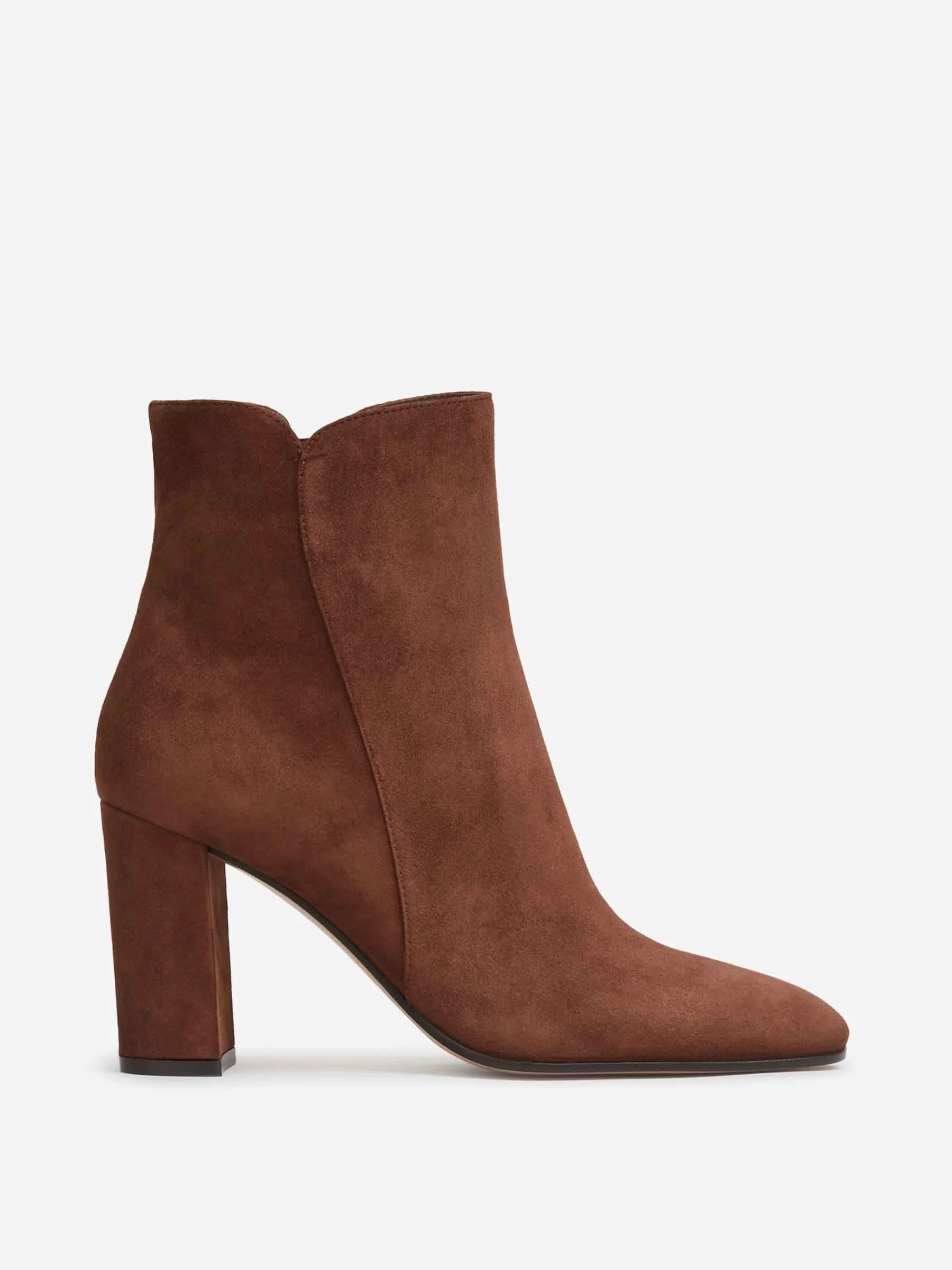 PLAIN SUEDE ANKLE BOOTS - 1