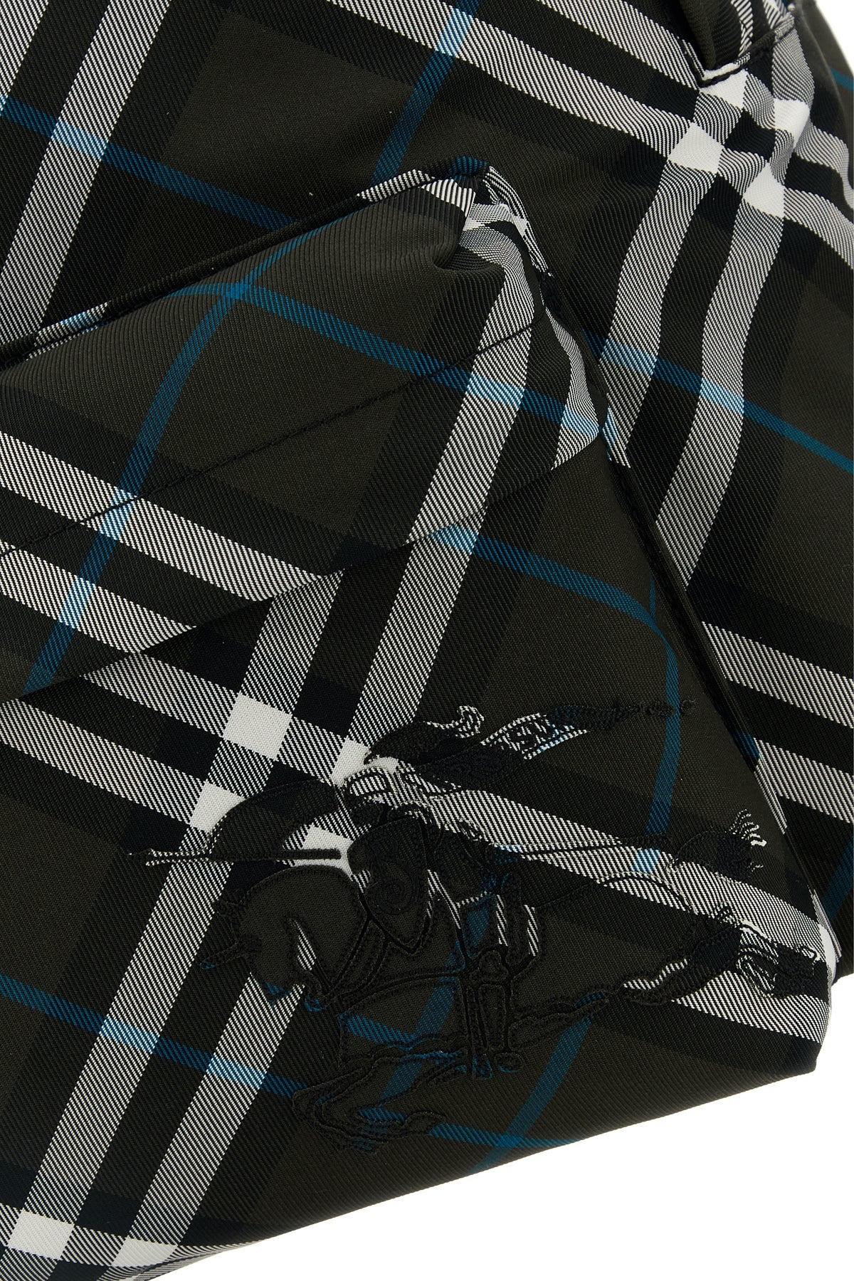 Embroidered fabric Check backpack - 4