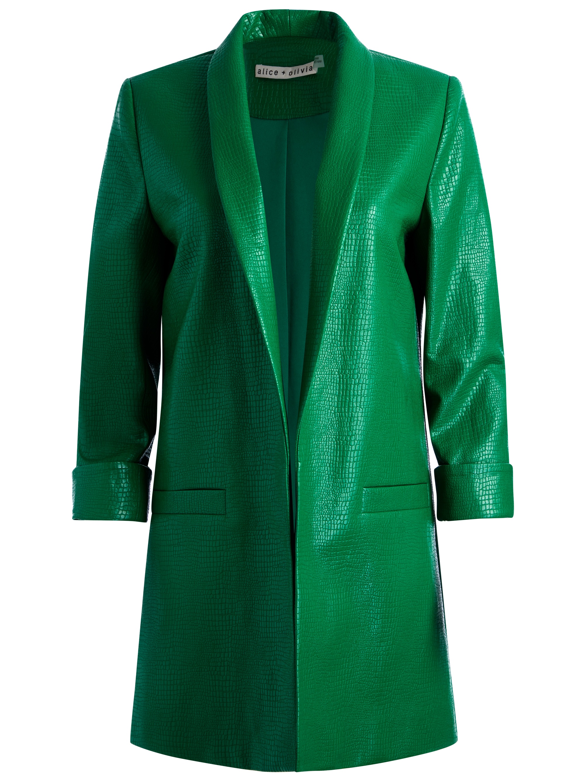 KYLIE VEGAN LEATHER CROC JACKET - 1