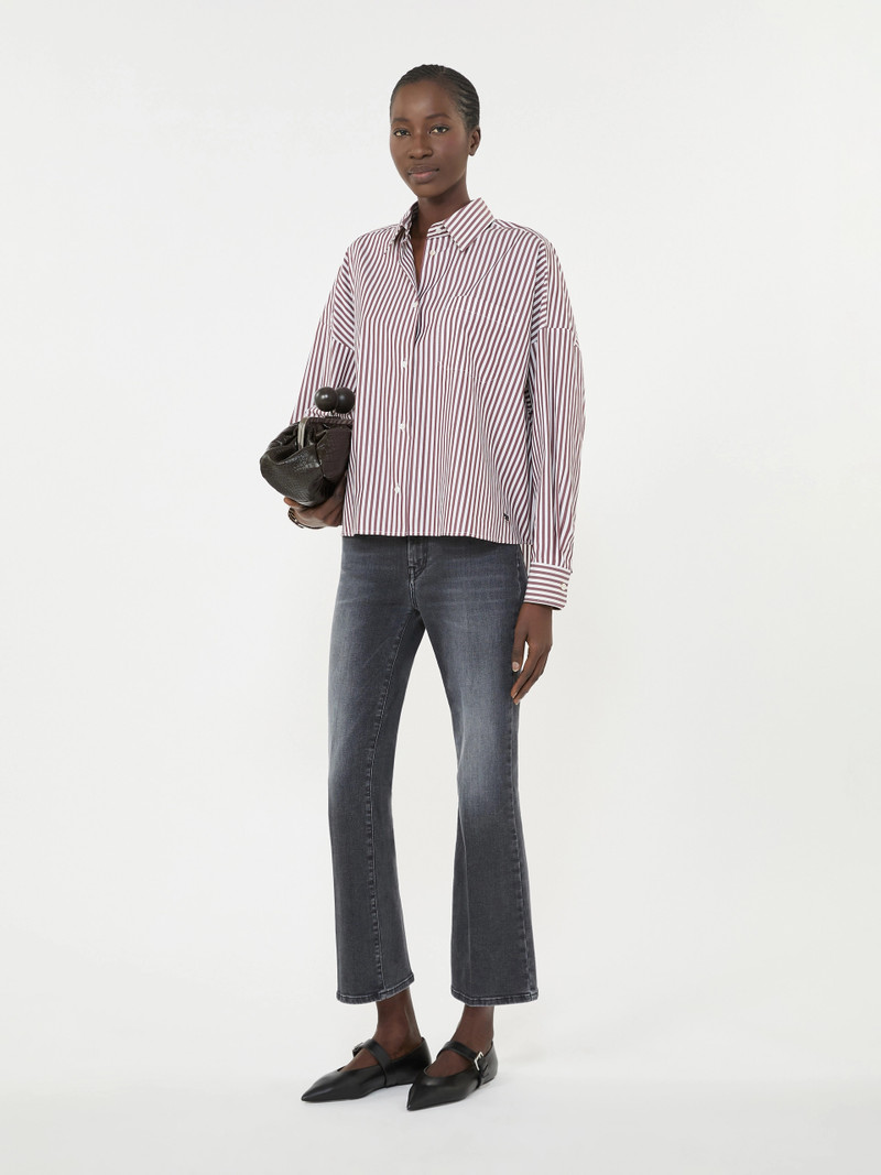 WEEKEND Max Mara Oversized cotton shirt - BORDEAUX outlook