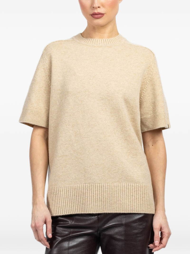 short-sleeve ribbed sweater 1