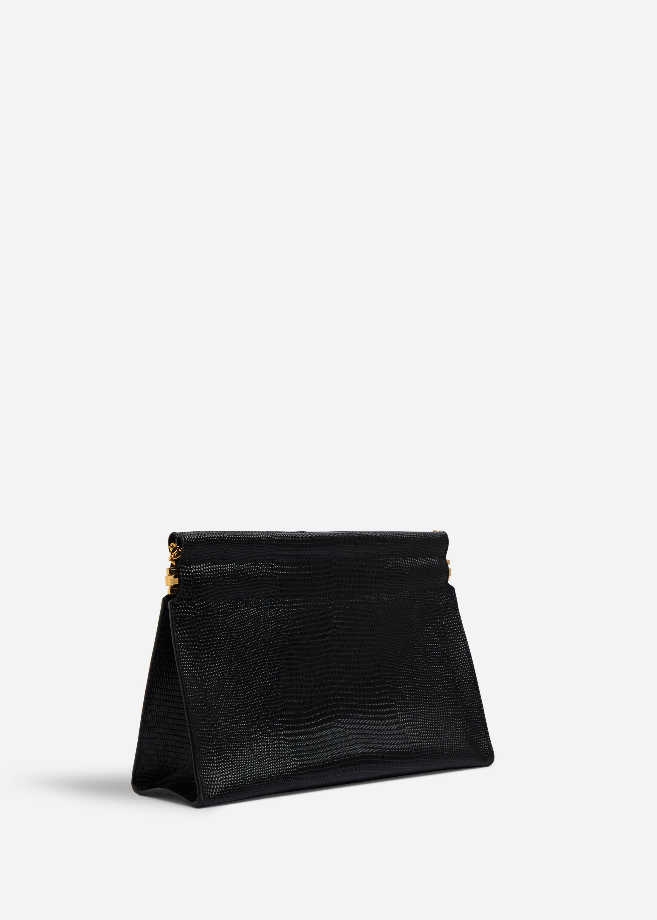 Small Leather Clutch with Chain - 3