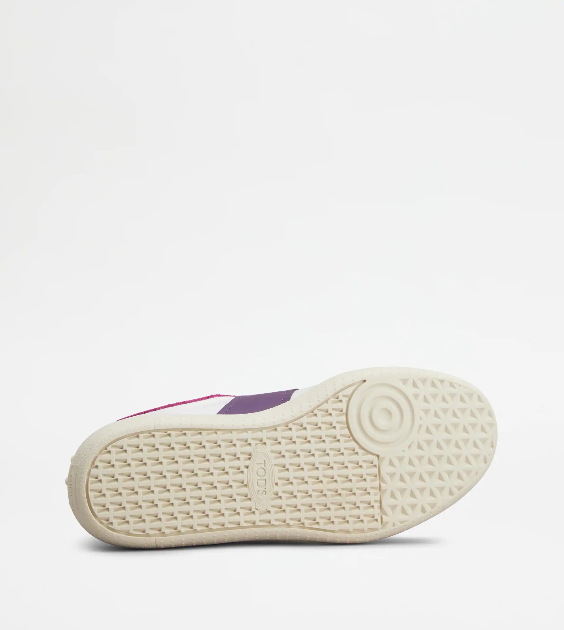 TOD'S TABS SNEAKERS IN LEATHER - WHITE, VIOLET - 4