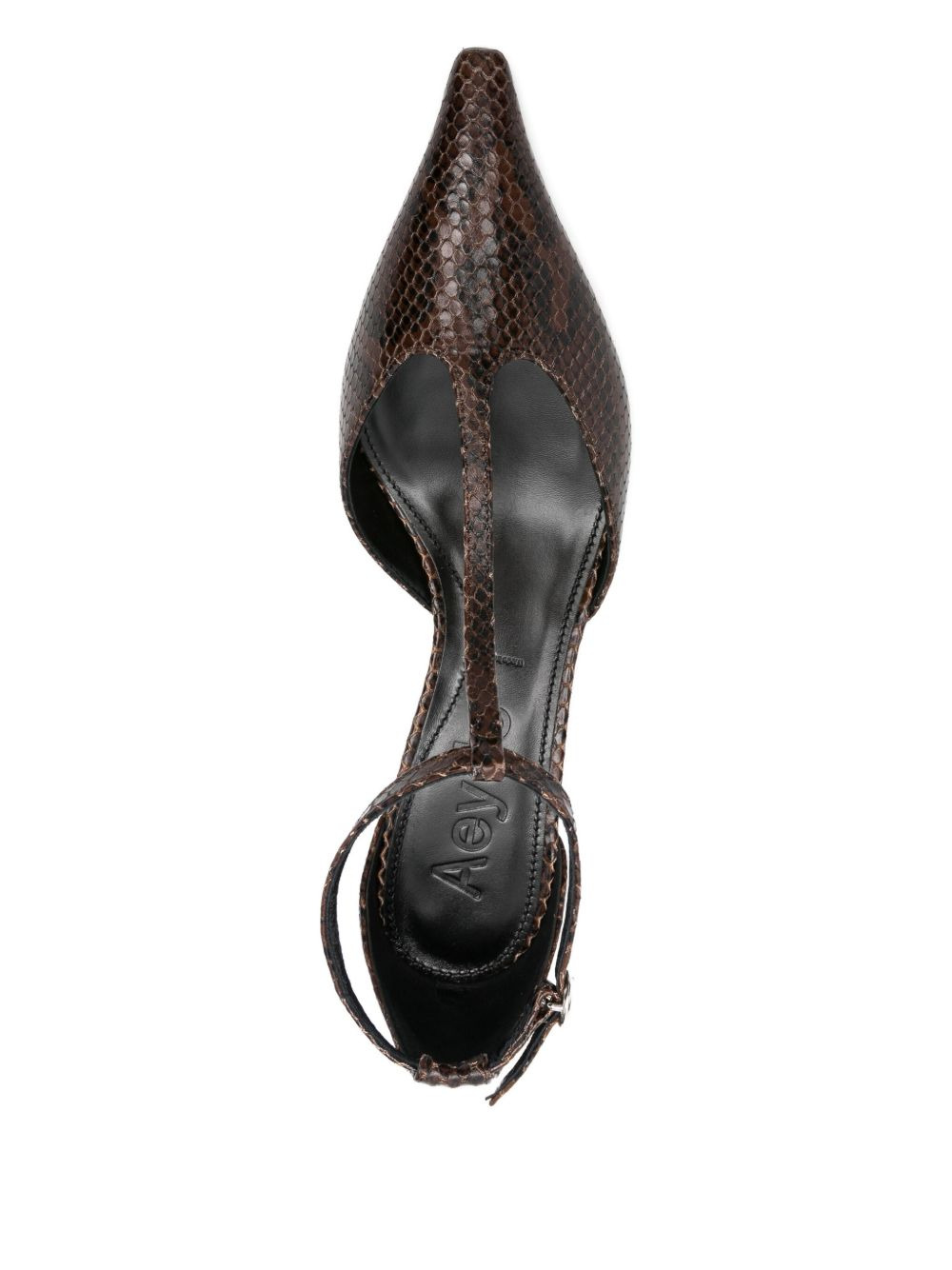 30mm snakeskin leather pump - 4