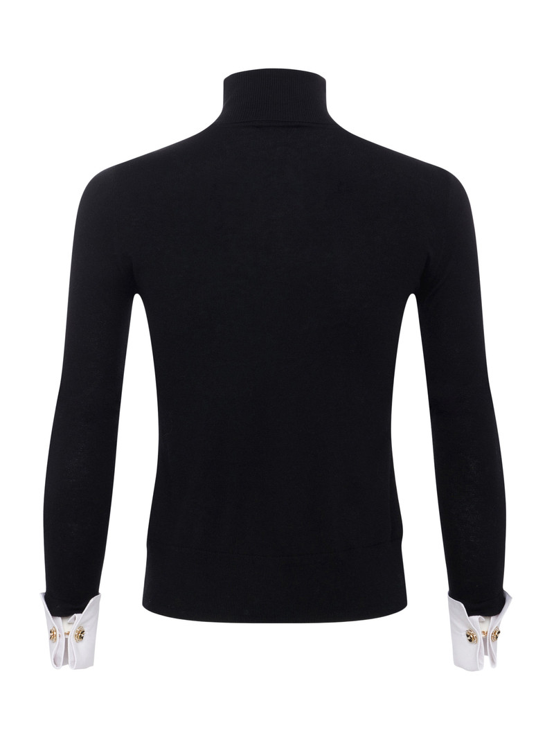 Flora Poplin Cuff Turtleneck 1
