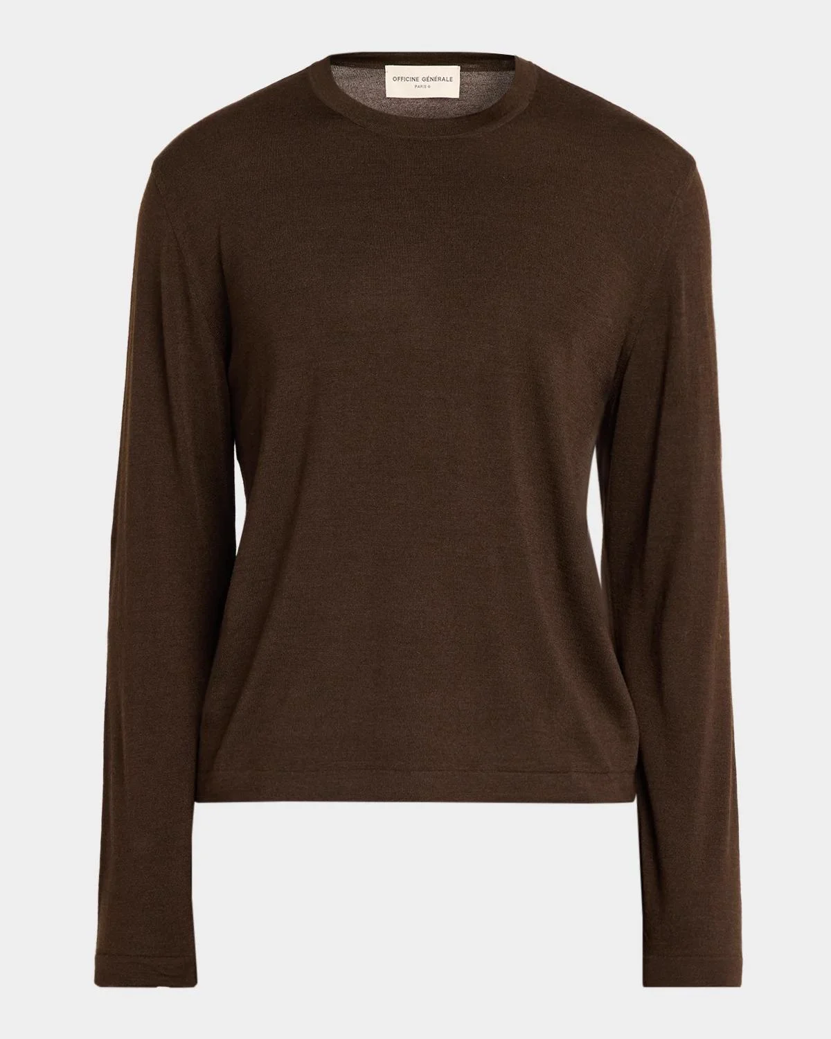 Men's Wool Knit Crewneck Sweater - 1