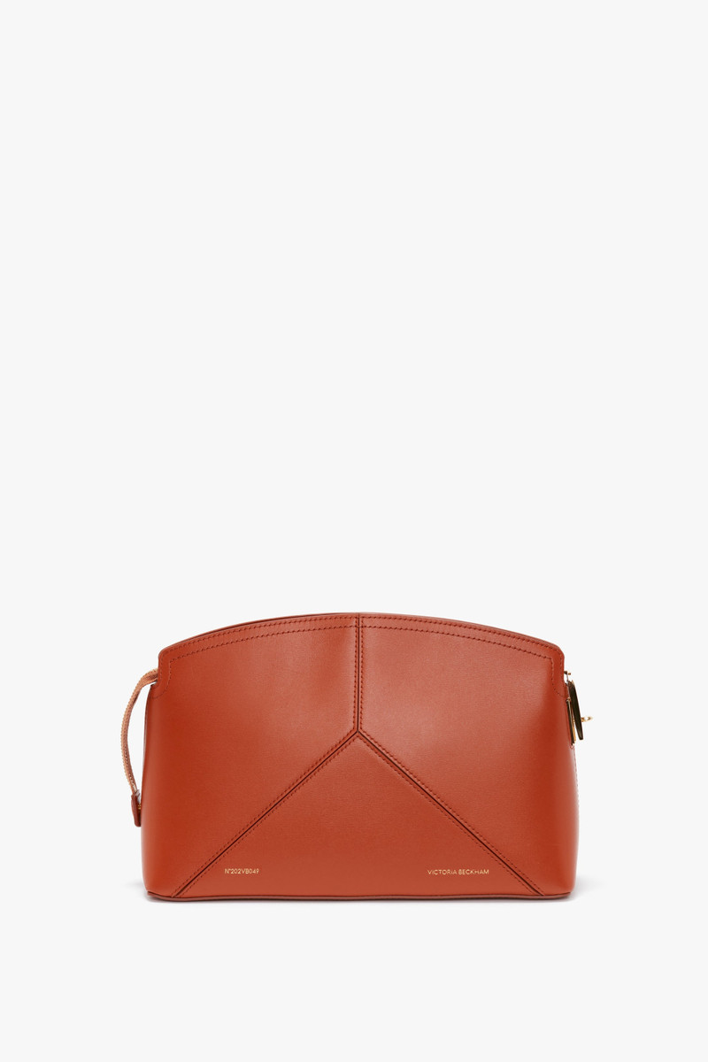 Victoria Clutch Bag In Tan Leather 1