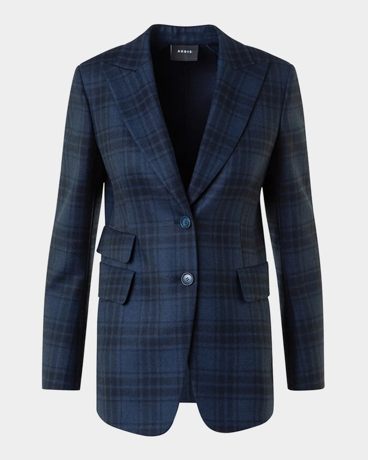 Percival Check Wool Double-Face Single-Breasted Jacket - 1