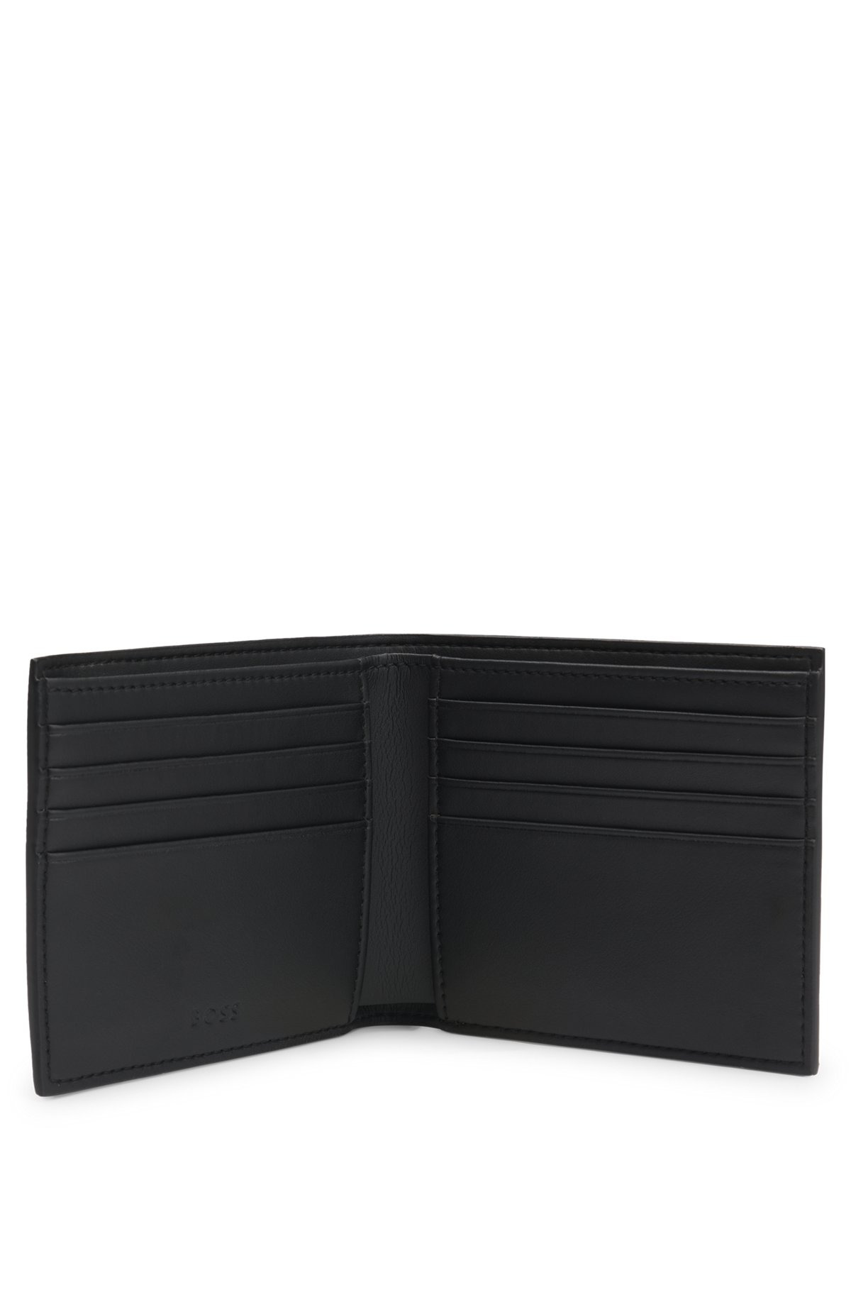 STRUCTURED WALLET WITH SILVER-TONE LOGO - 2
