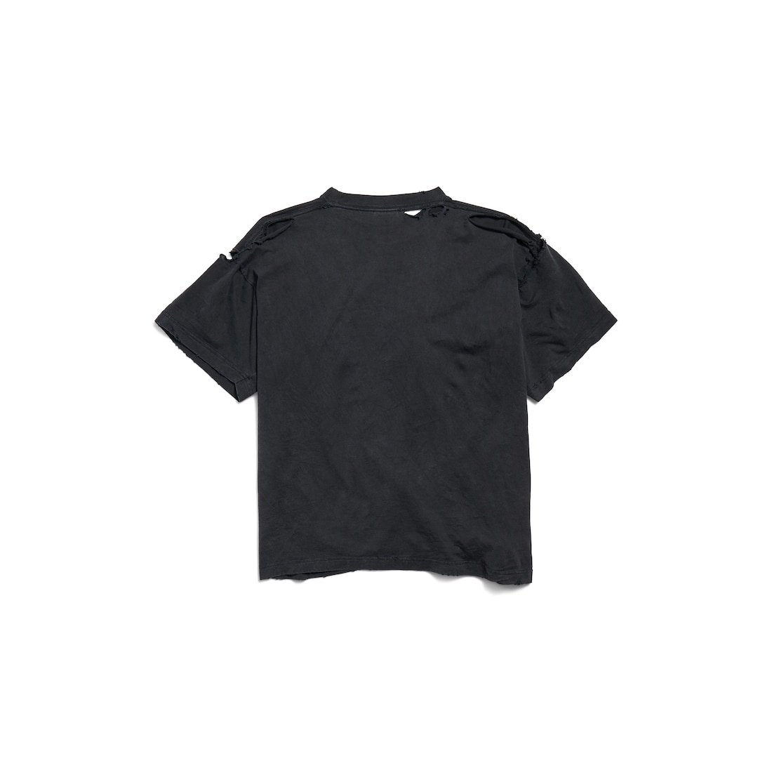 Queer Typo Boxy T-shirt in Black Faded - 7