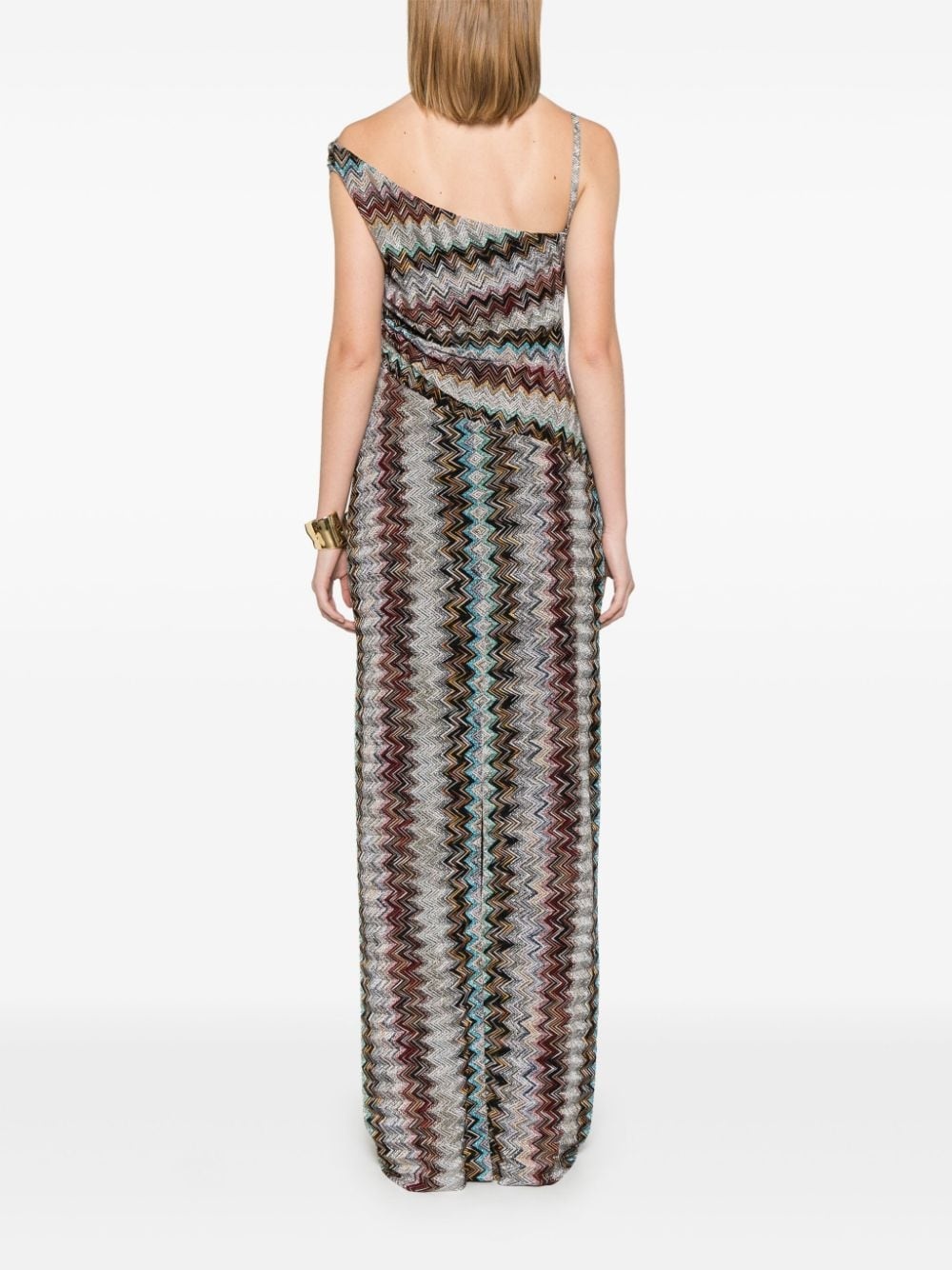 zigzag-woven maxi dress - 4