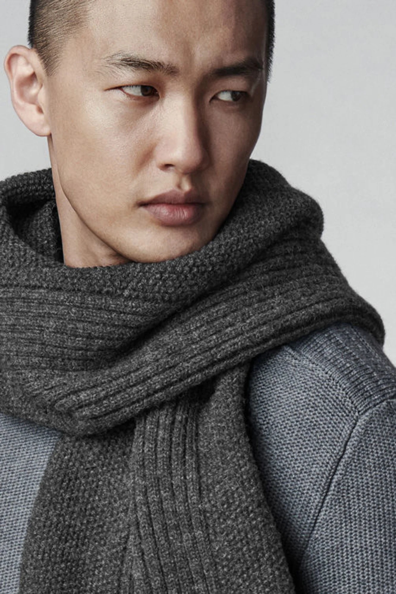 TEXTURED KNIT SCARF - 3