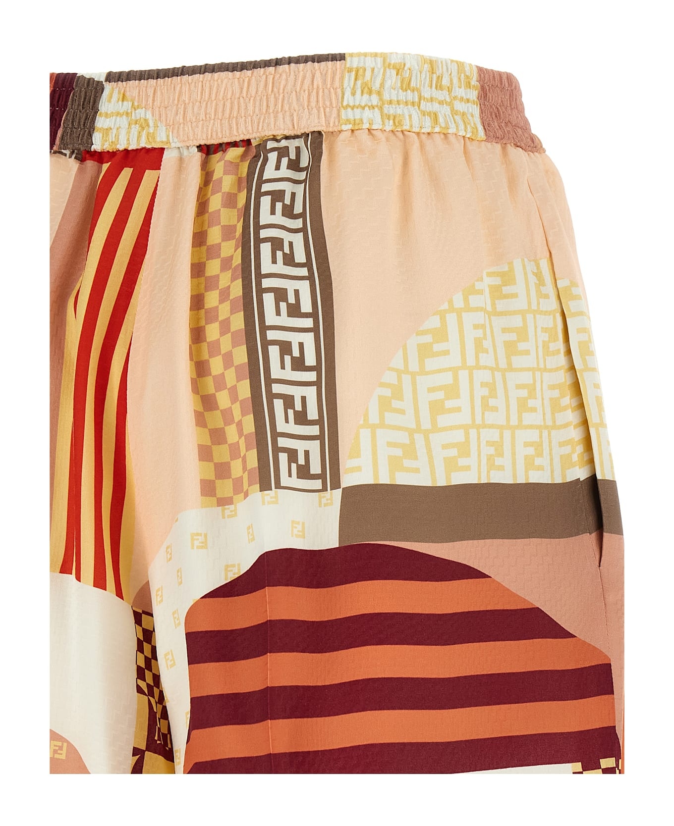Patchwork Silk Shorts - 4
