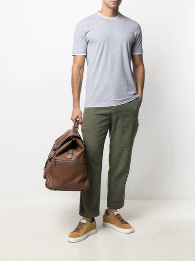 Brunello Cucinelli contrast-trim T-shirt outlook