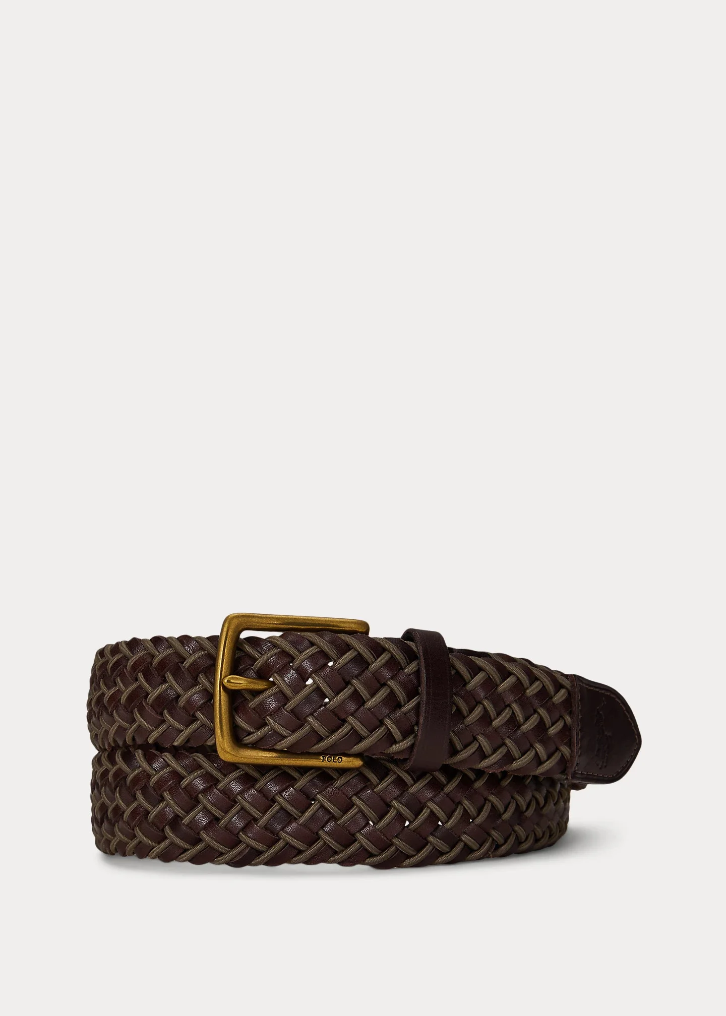 Leather & Braided Cord Woven Belt - 1