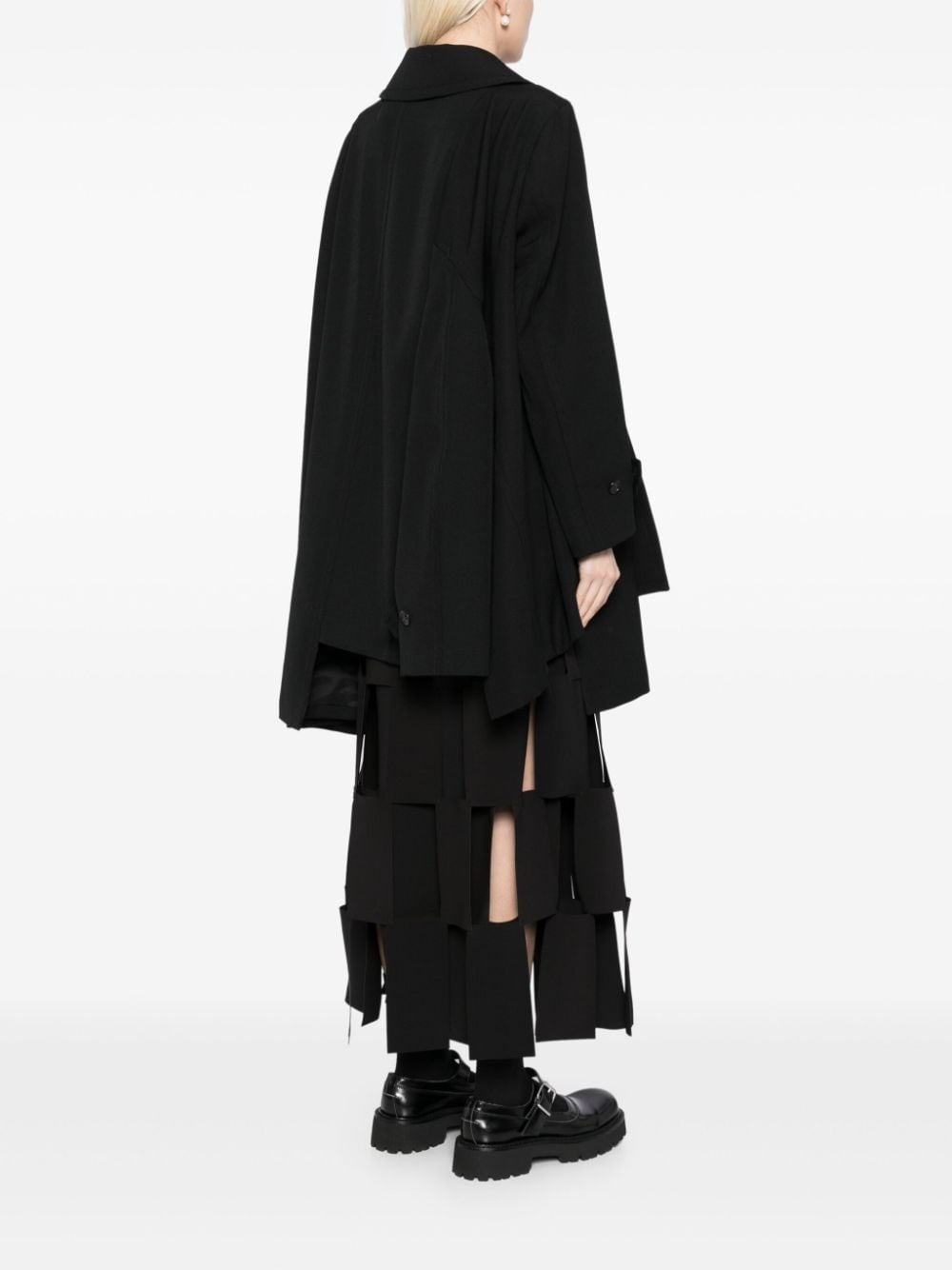asymmetric sleeve suit - 4