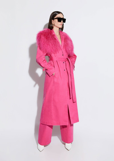 LAPOINTE Denim Trench With Shearling outlook