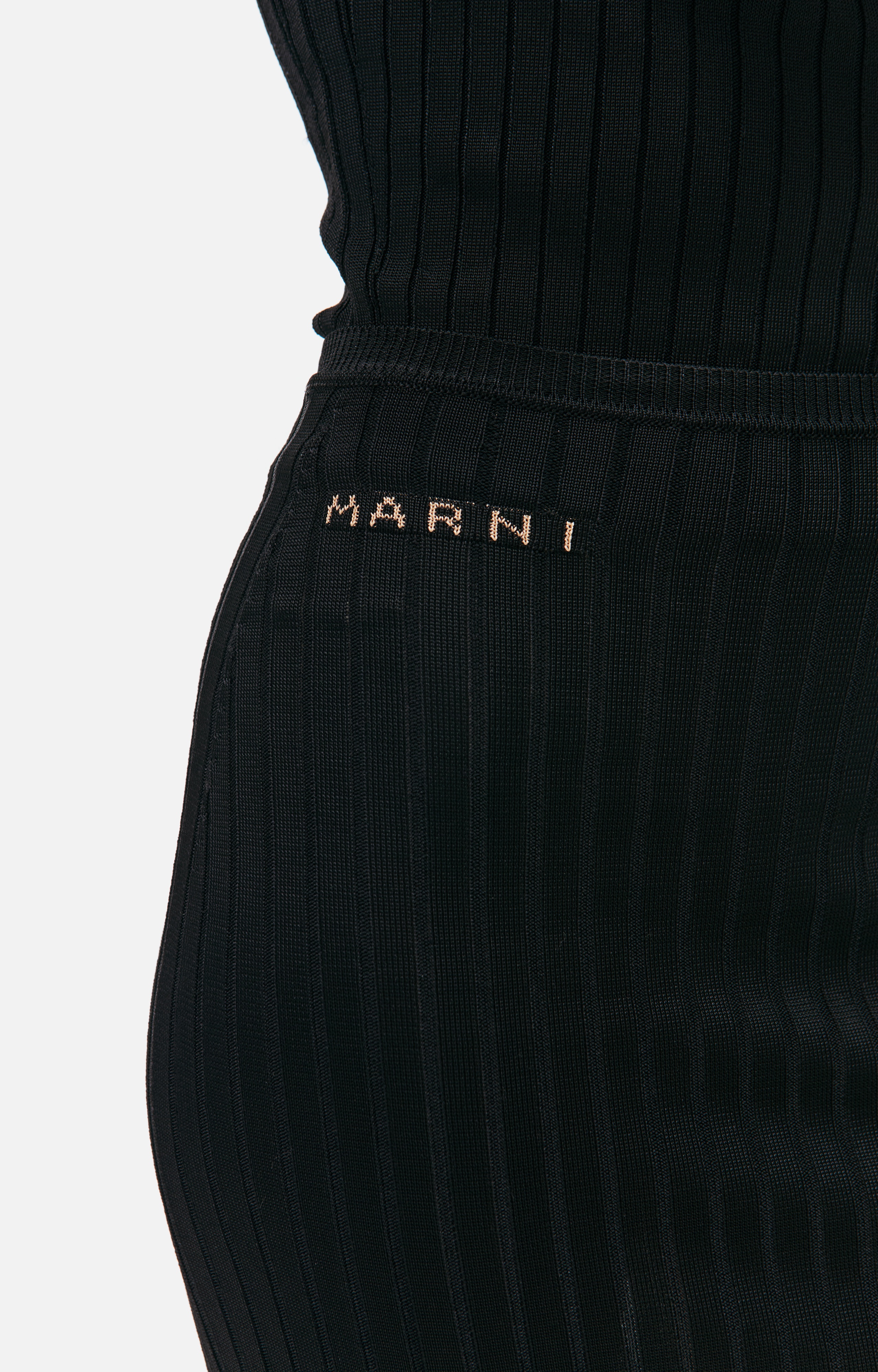 LOGO RIBBED STRETCH SKIRT - 4