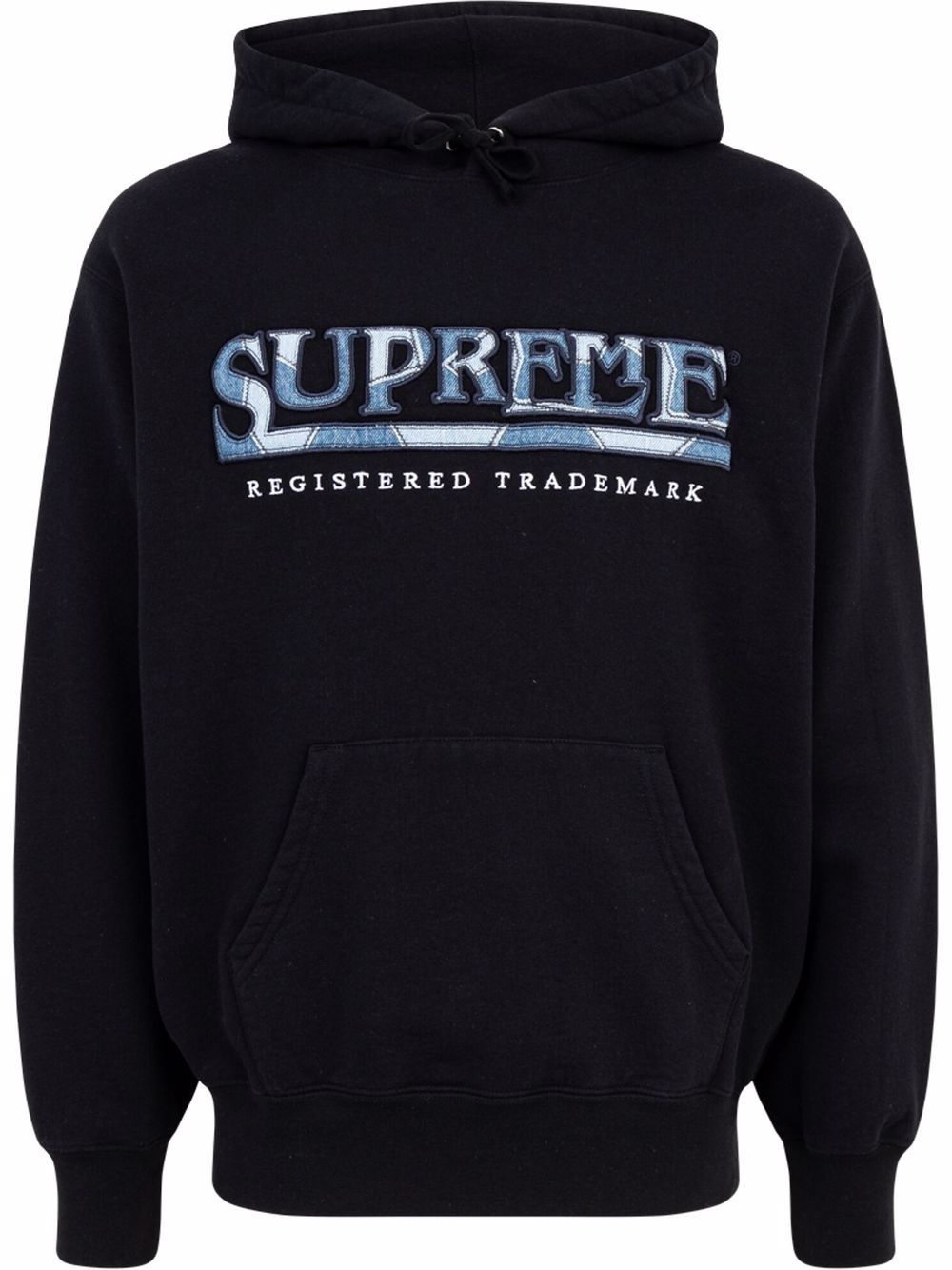 logo-embroidered hoodie - 1