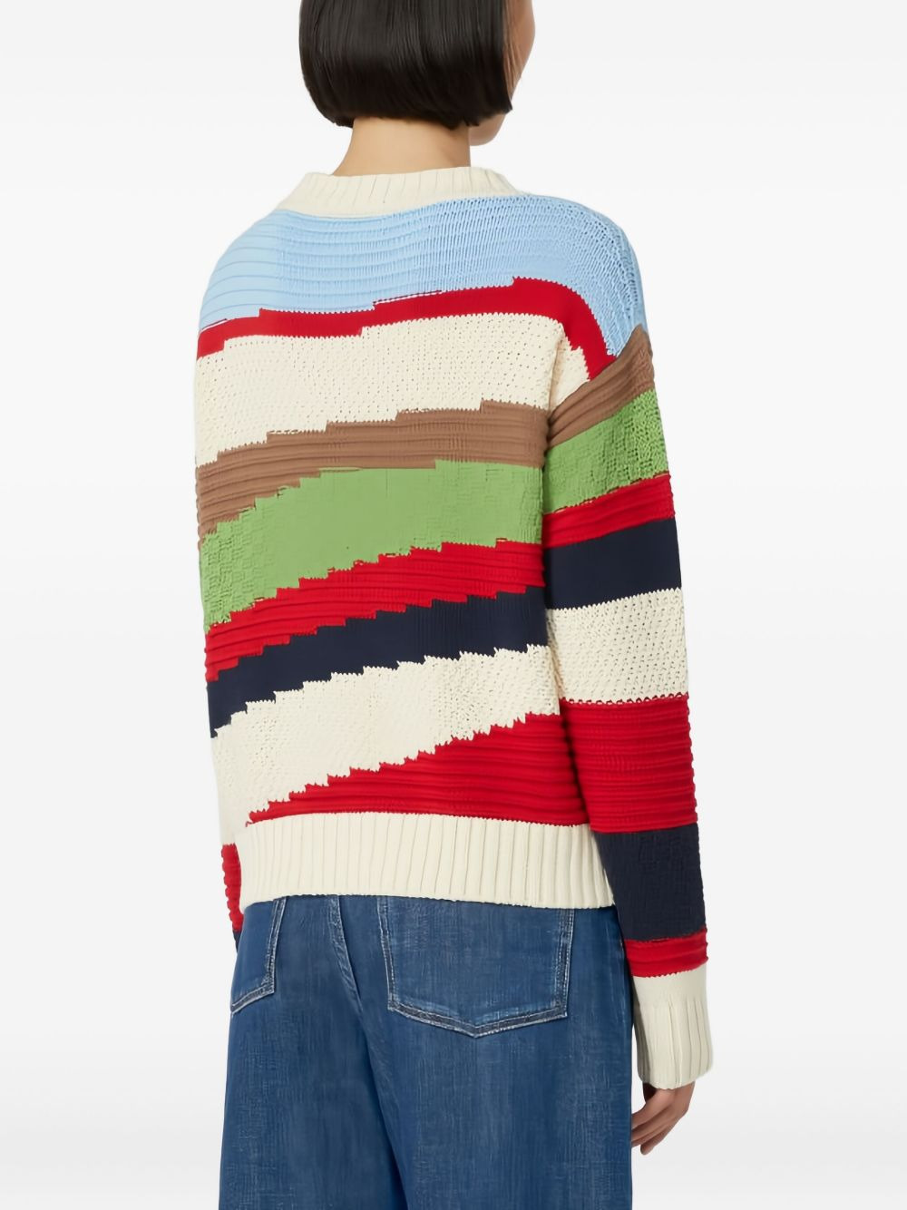 Inlaid cotton sweater - 5