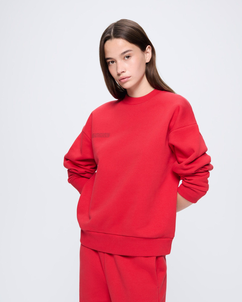 PANGAIA Womens 365 Heavyweight Sweatshirt - Goji Red outlook