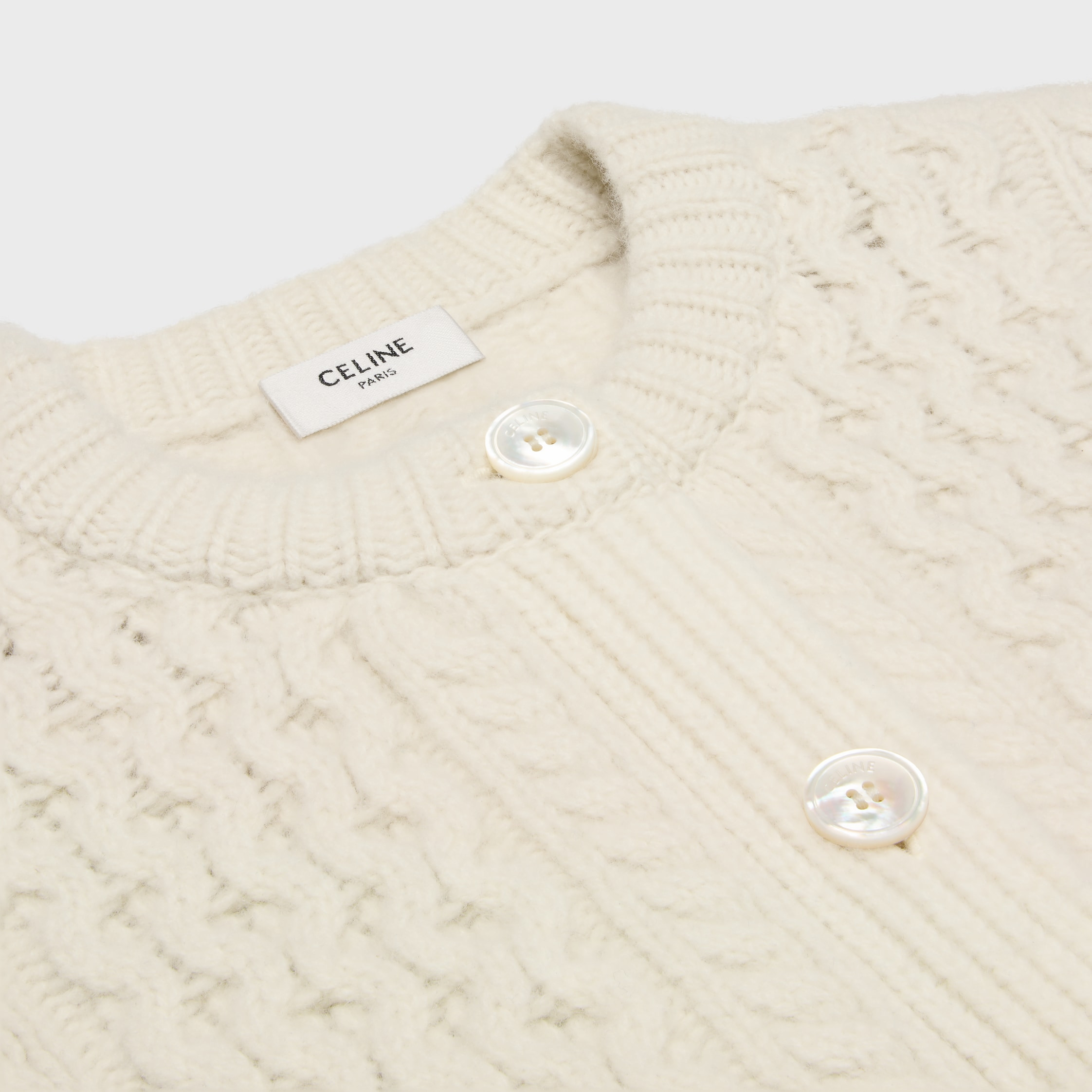 triomphe cardigan in aran wool - 3