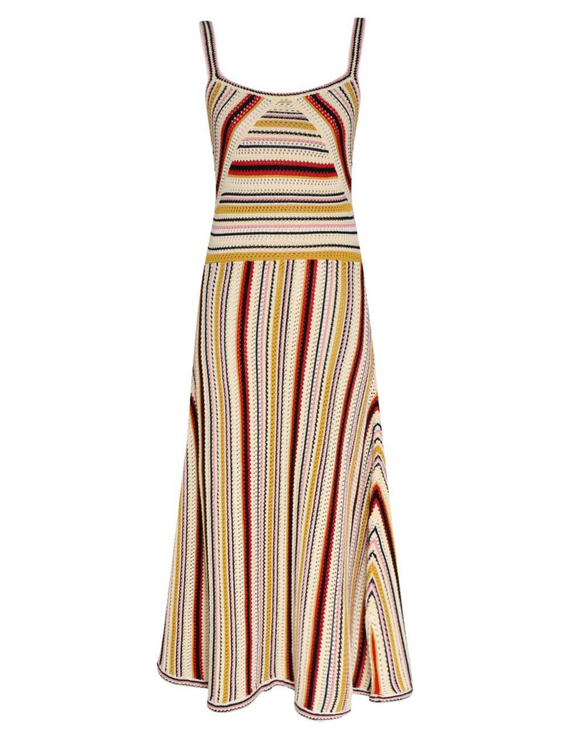 Zimmermann VITALI MULTI STRIPE KNIT DRESS - 5115DVITYLMS | REVERSIBLE