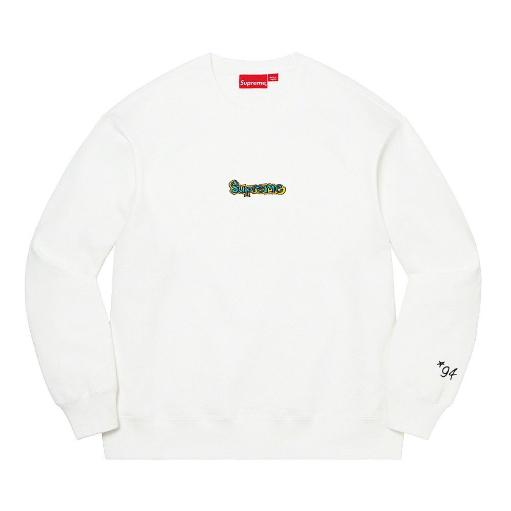 Supreme Gonz Logo Crewneck 'White' - 1