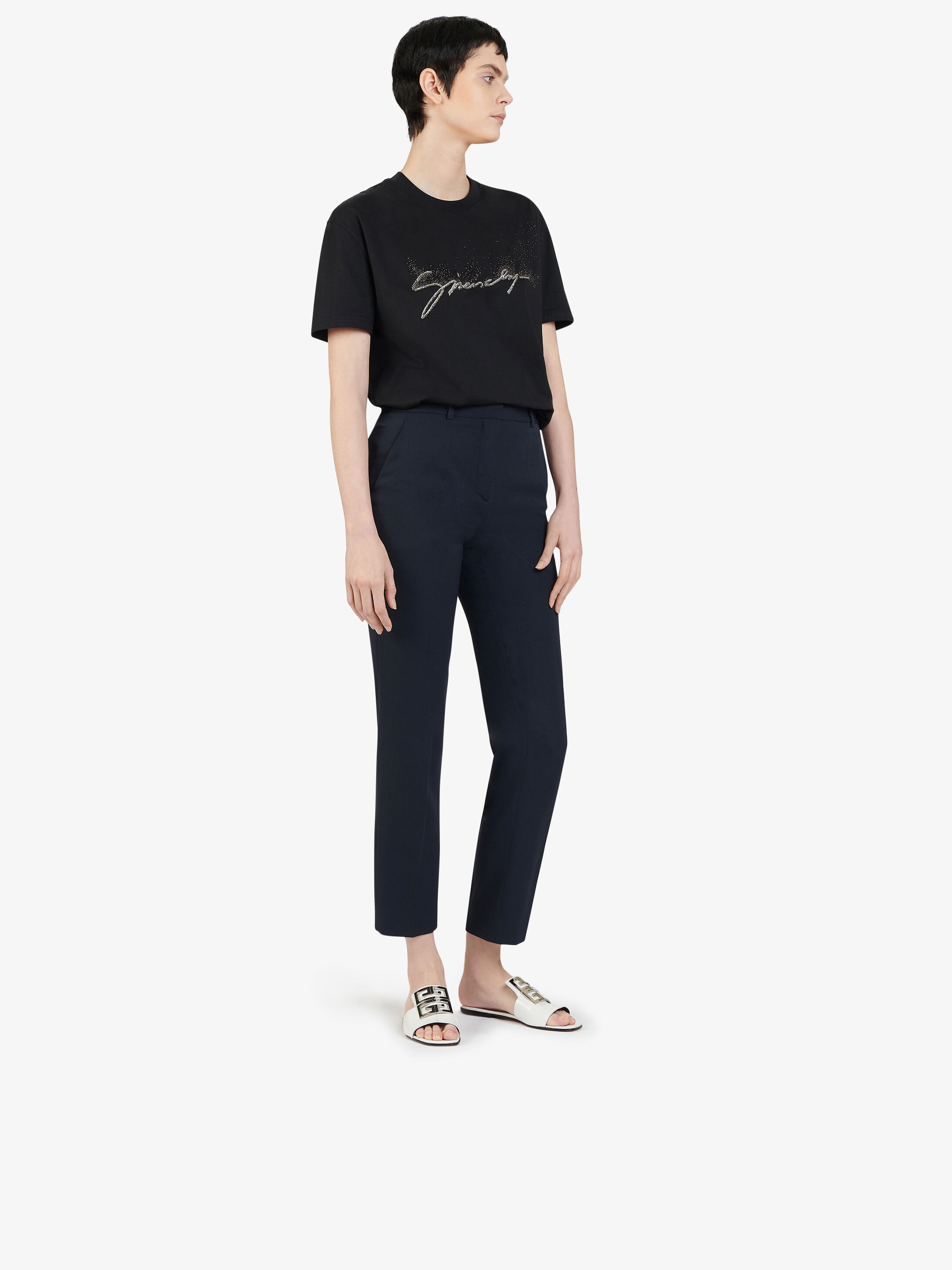 GIVENCHY pearls embroidered t-shirt - 2