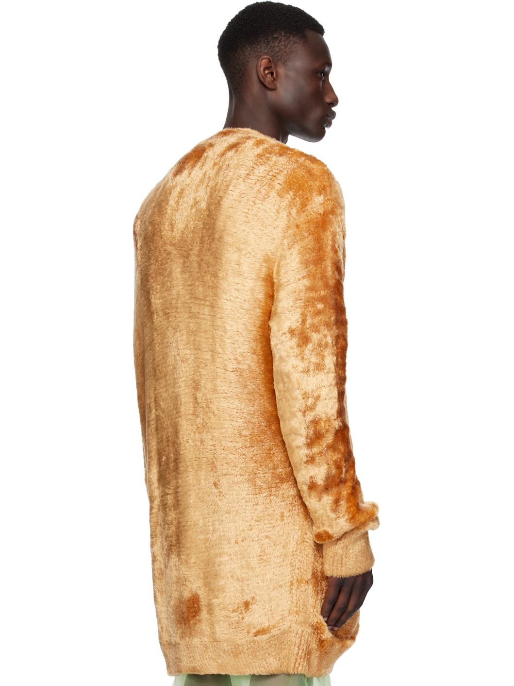 Orange Viscose Cardigan - 3