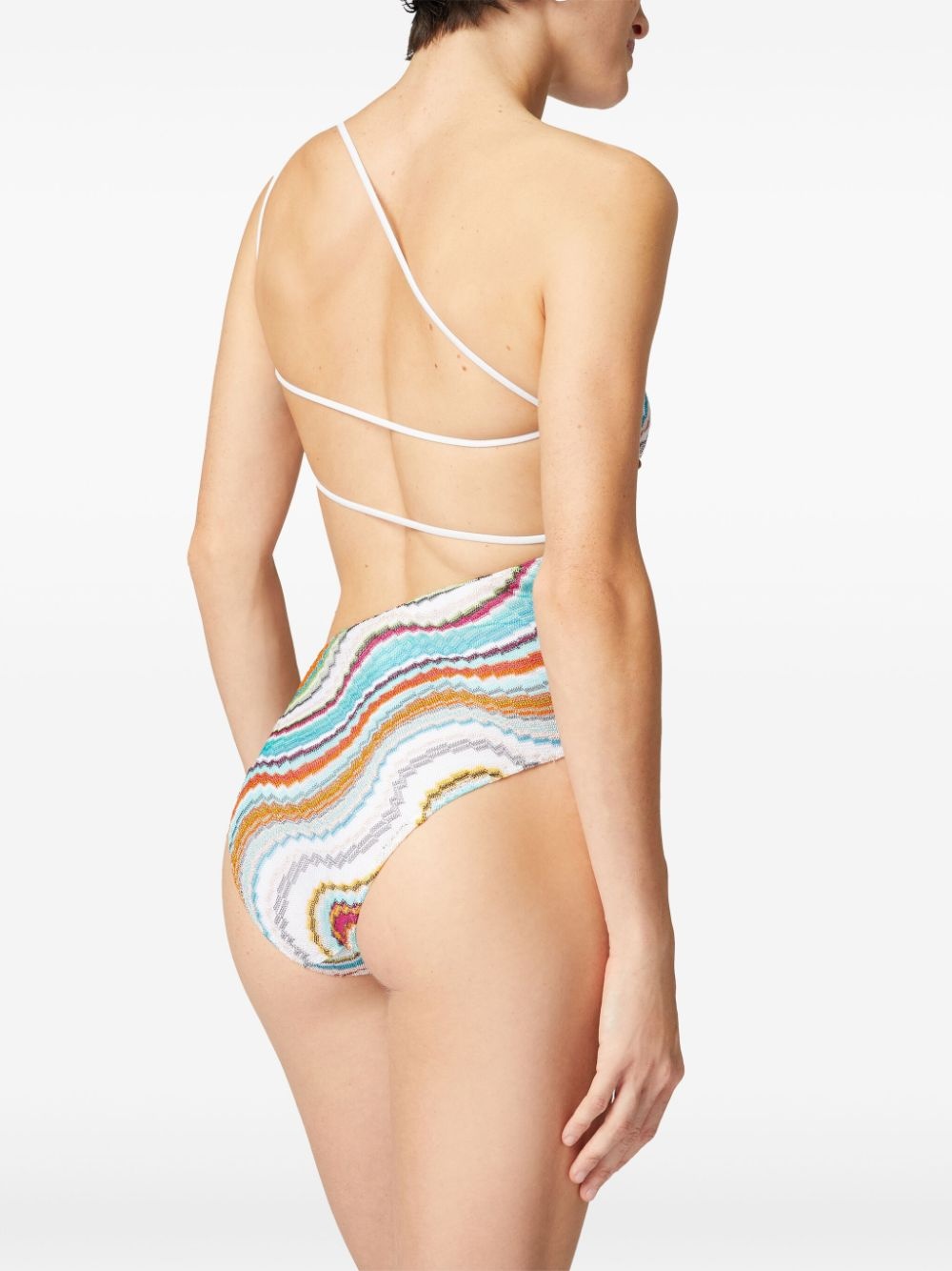 zigzag-woven swimsuit - 4