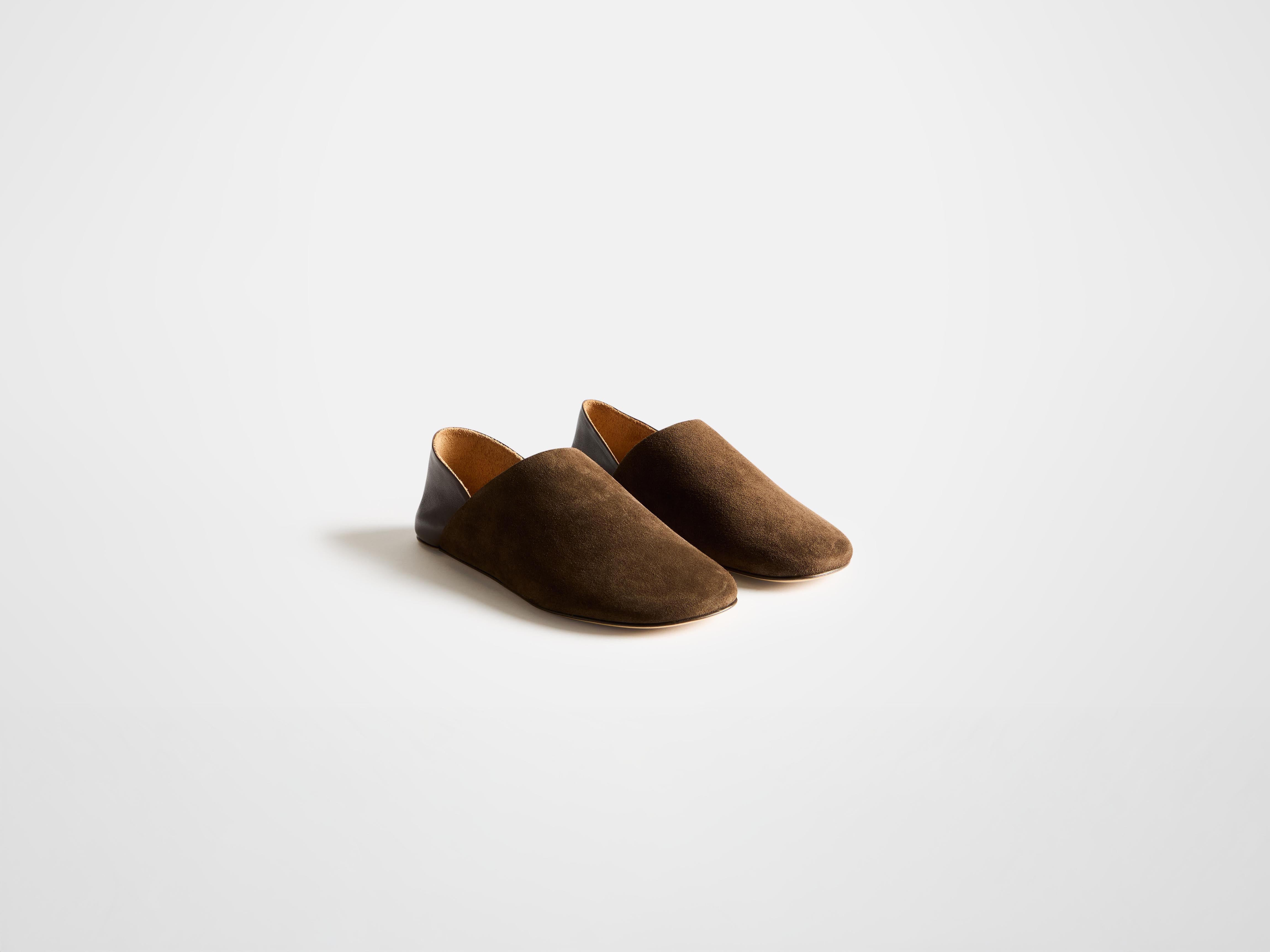 WOMENS SLIPPER MULES IN CHOCOLATE BROWN - 3