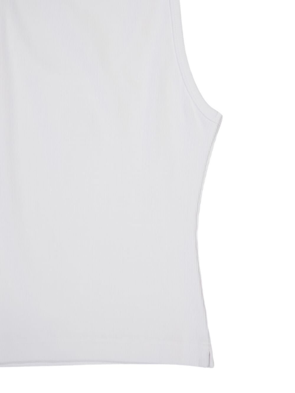 ribbed logo-plaque tank top - 4