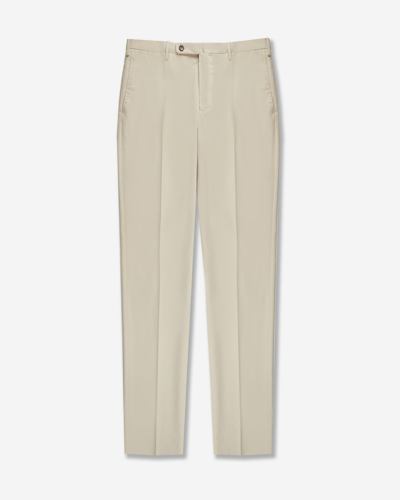 Regular fit cotton and cashmere trousers 1