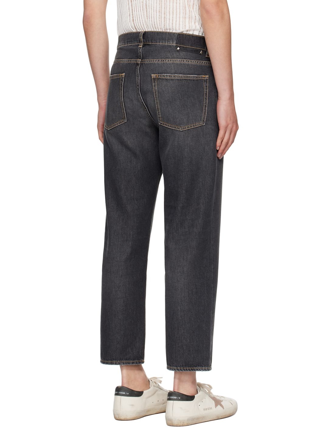 Black Stonewashed-Effect Jeans - 3