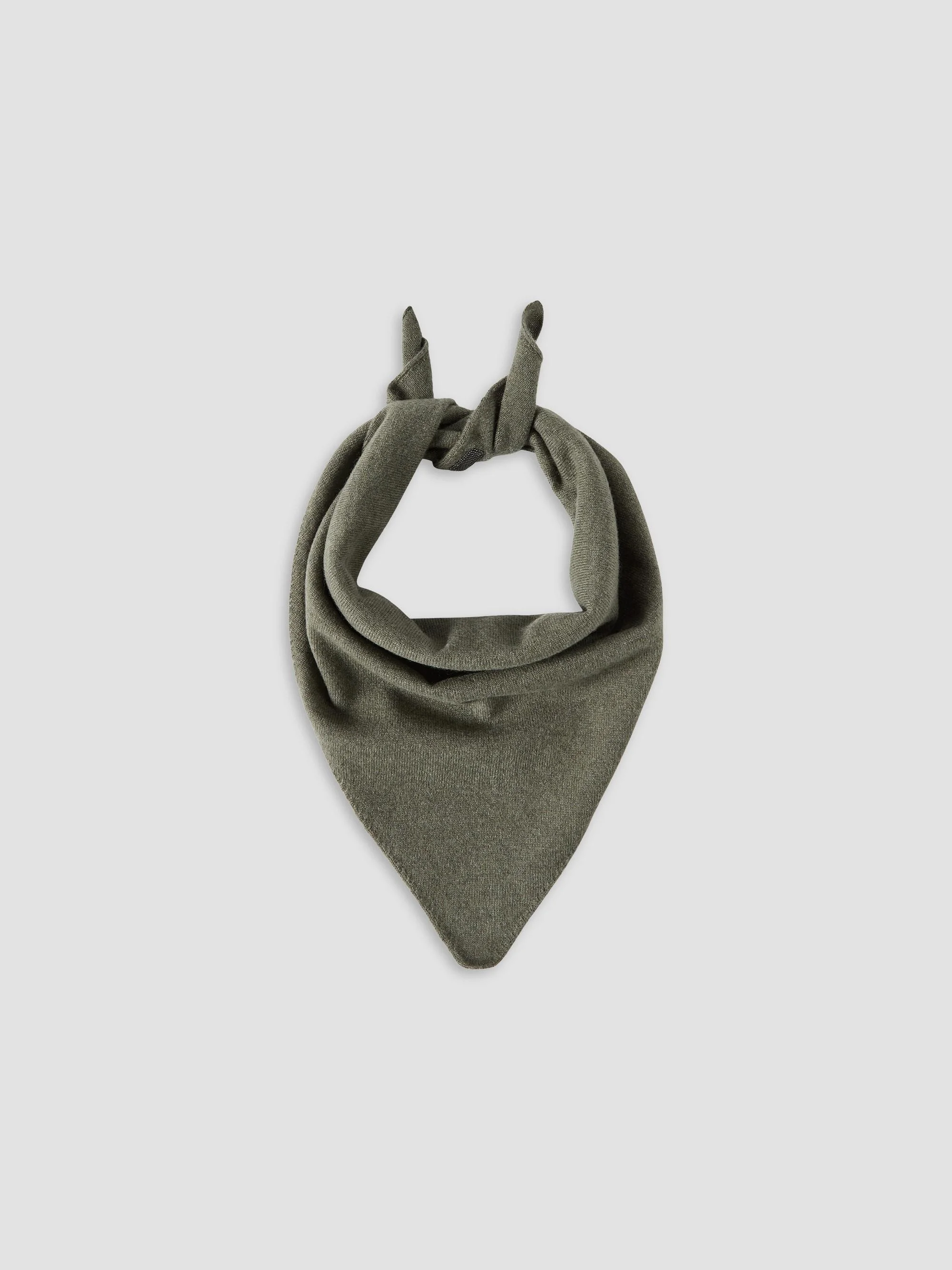 Women's Cashmere Foulard with Monili - Origano - 1